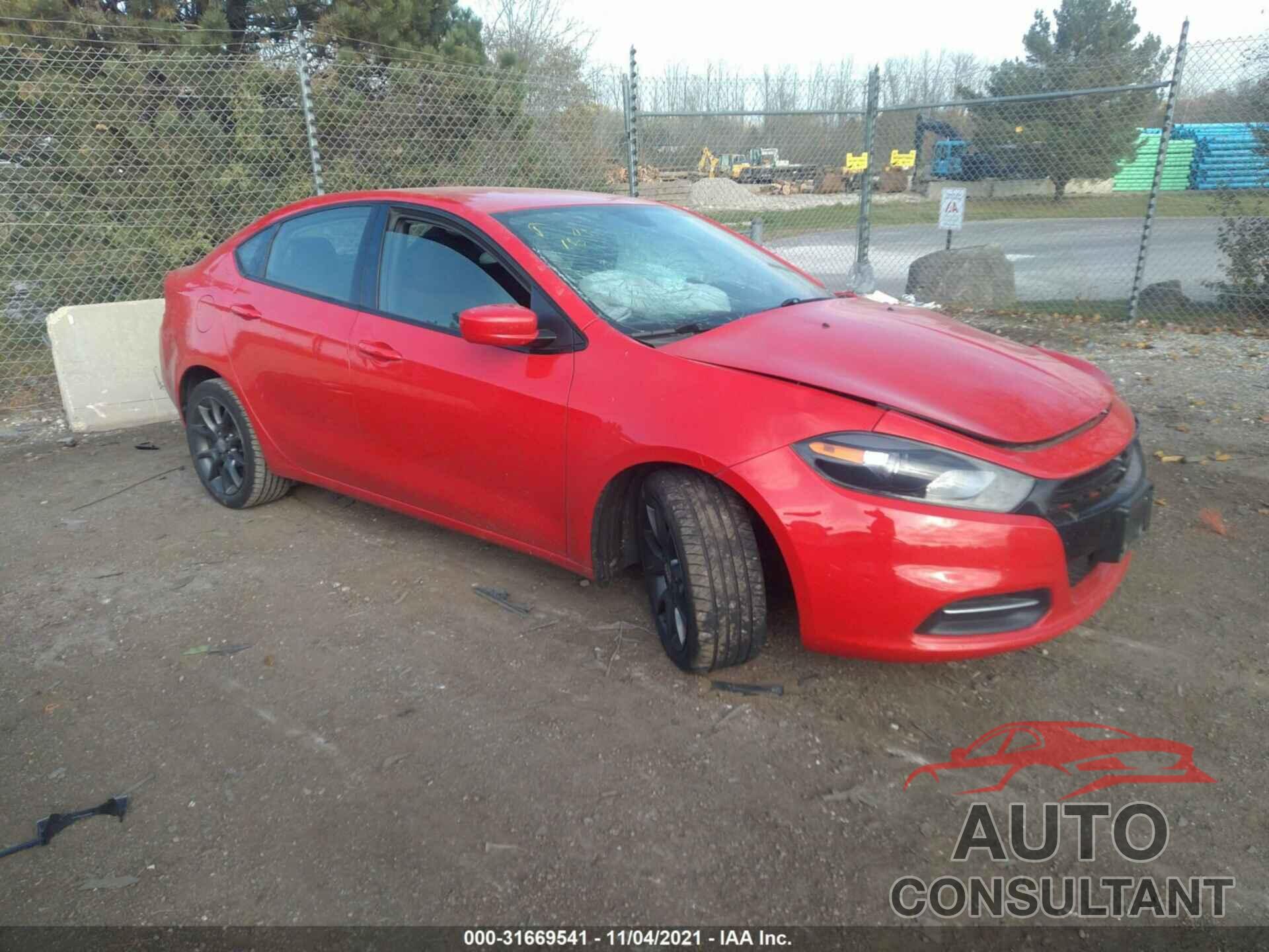 DODGE DART 2016 - 1C3CDFAAXGD624049