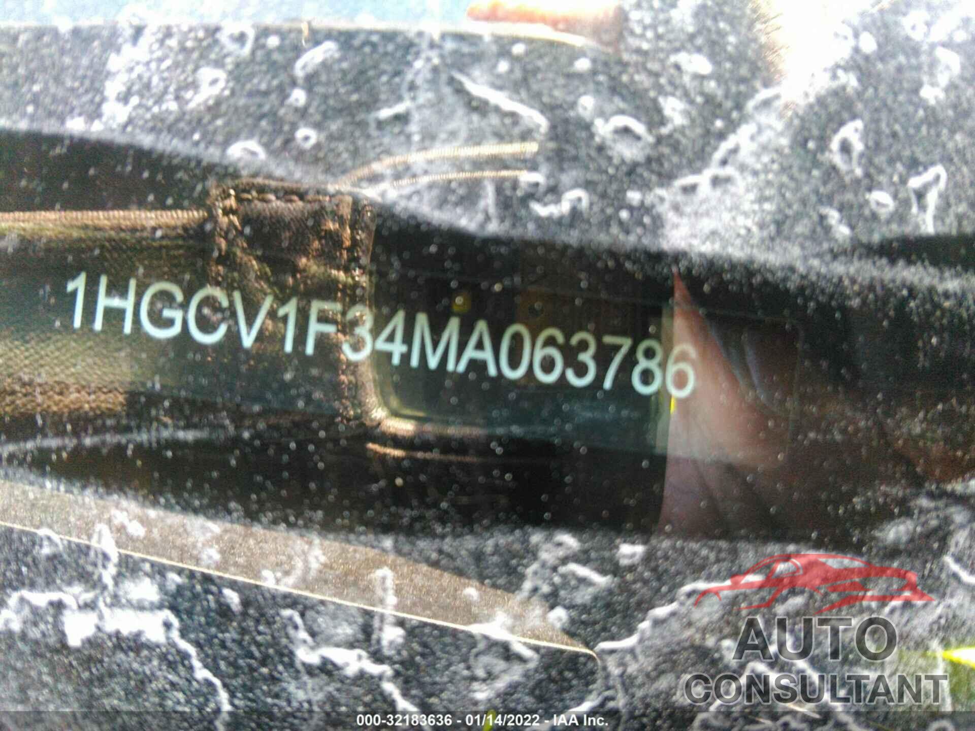 HONDA ACCORD SEDAN 2021 - 1HGCV1F34MA063786