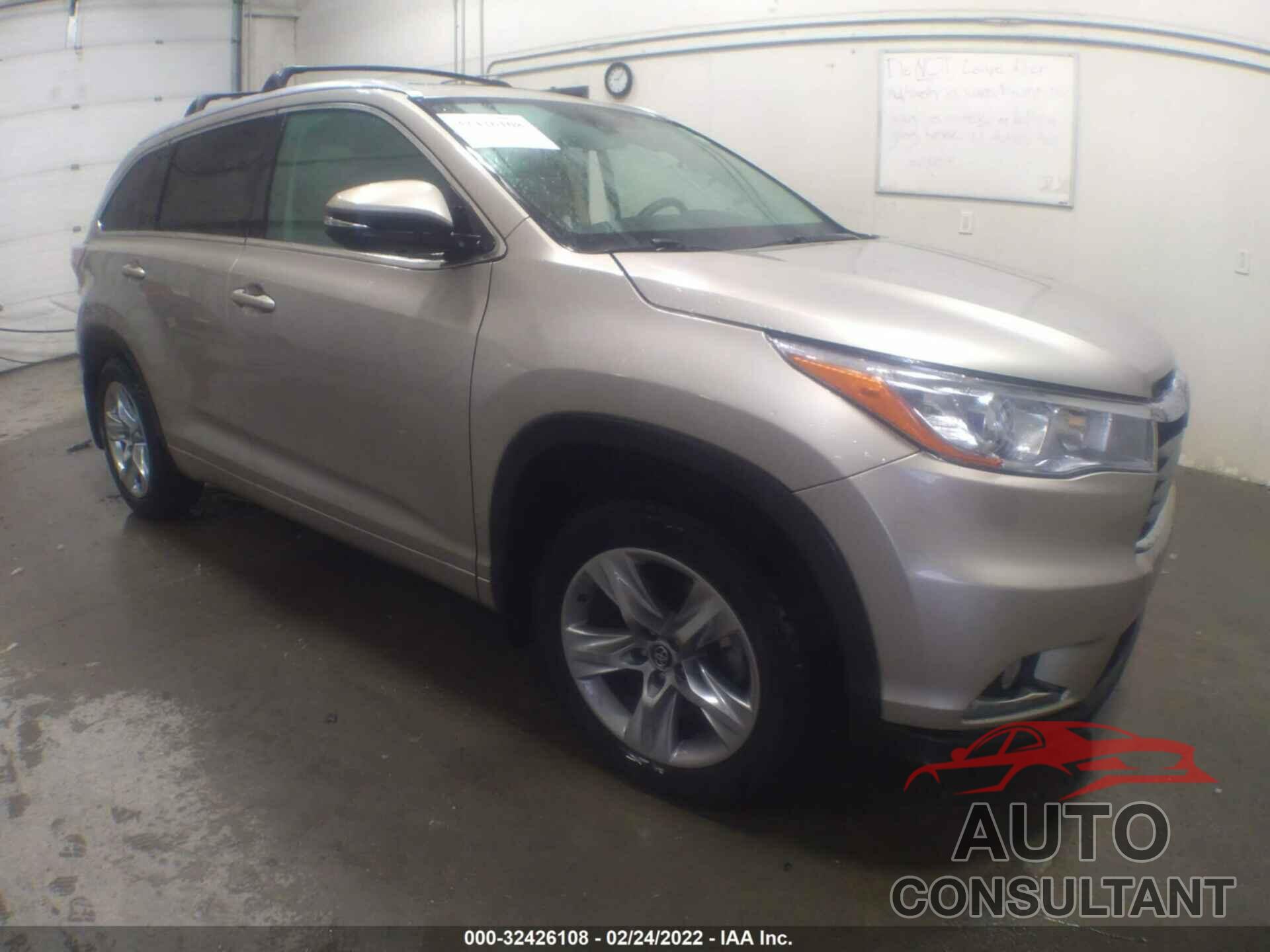 TOYOTA HIGHLANDER 2016 - 5TDDKRFH1GS338396