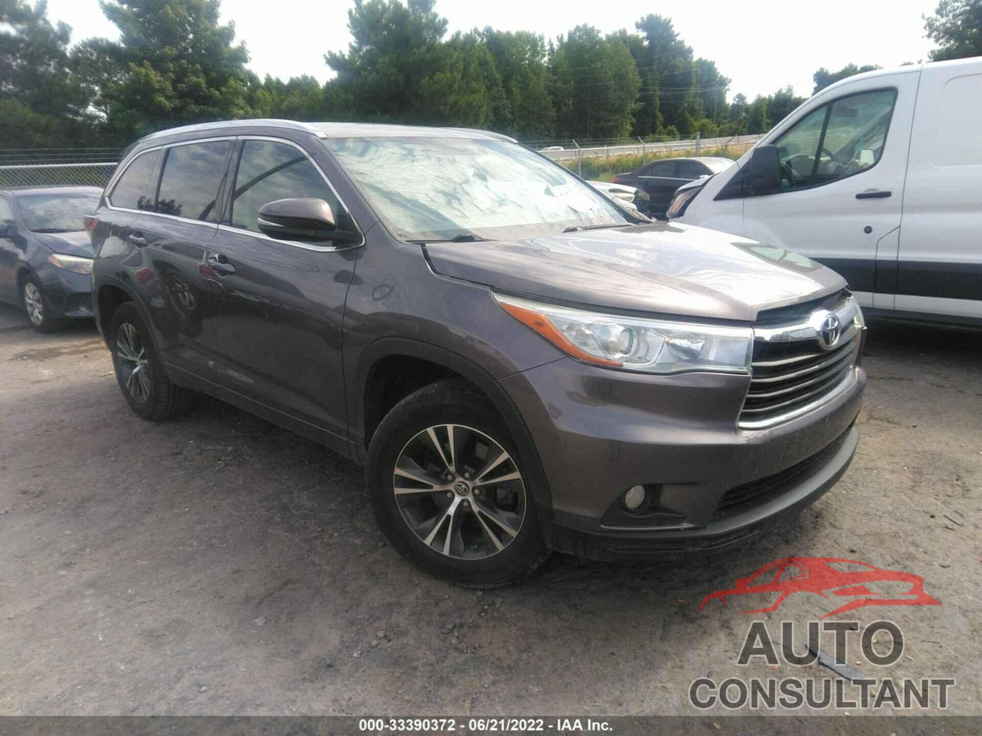 TOYOTA HIGHLANDER 2016 - 5TDKKRFH0GS125110