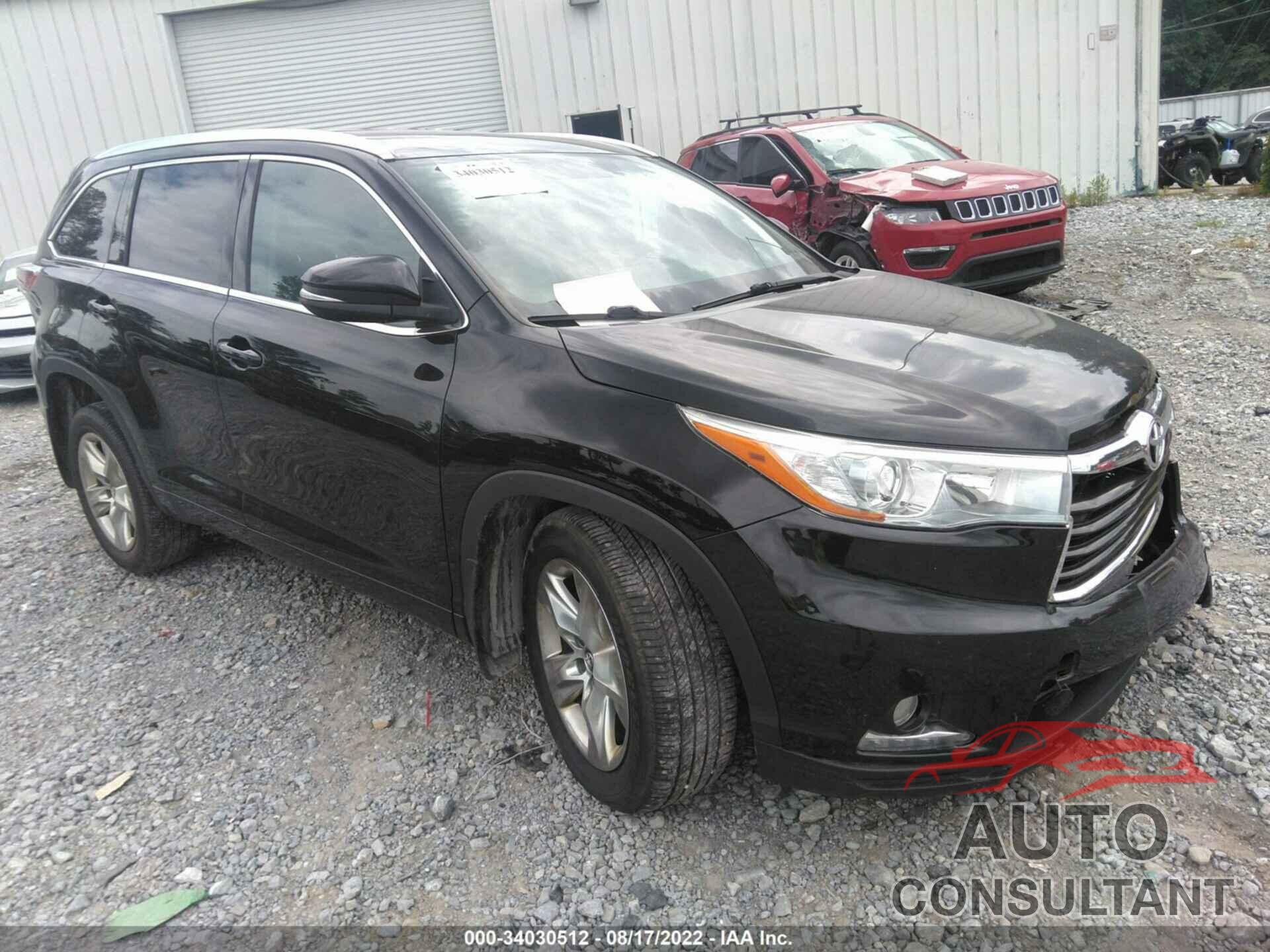 TOYOTA HIGHLANDER 2016 - 5TDDKRFH8GS343434