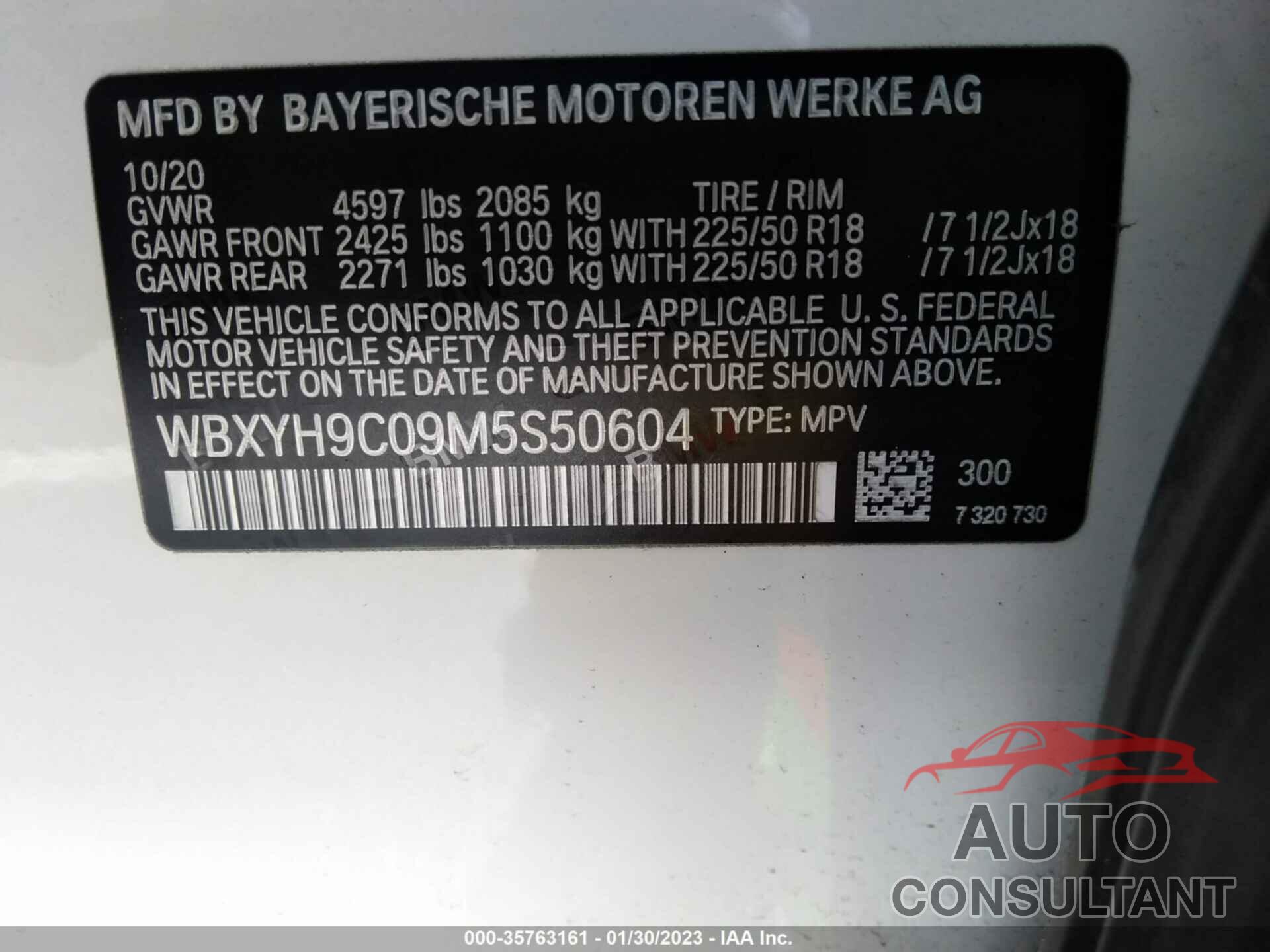 BMW X2 2021 - WBXYH9C09M5S50604