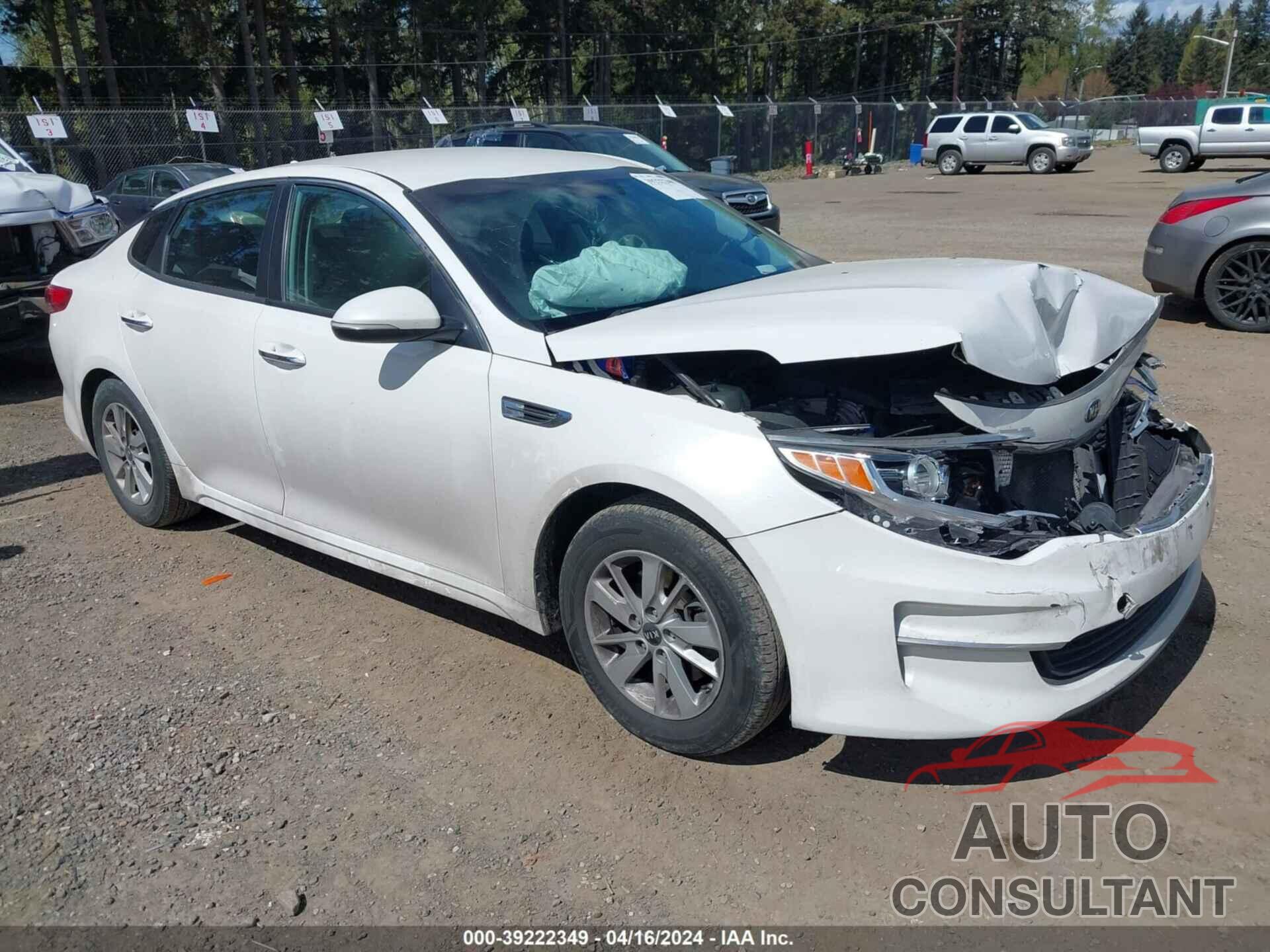 KIA OPTIMA 2016 - KNAGT4L37G5085397