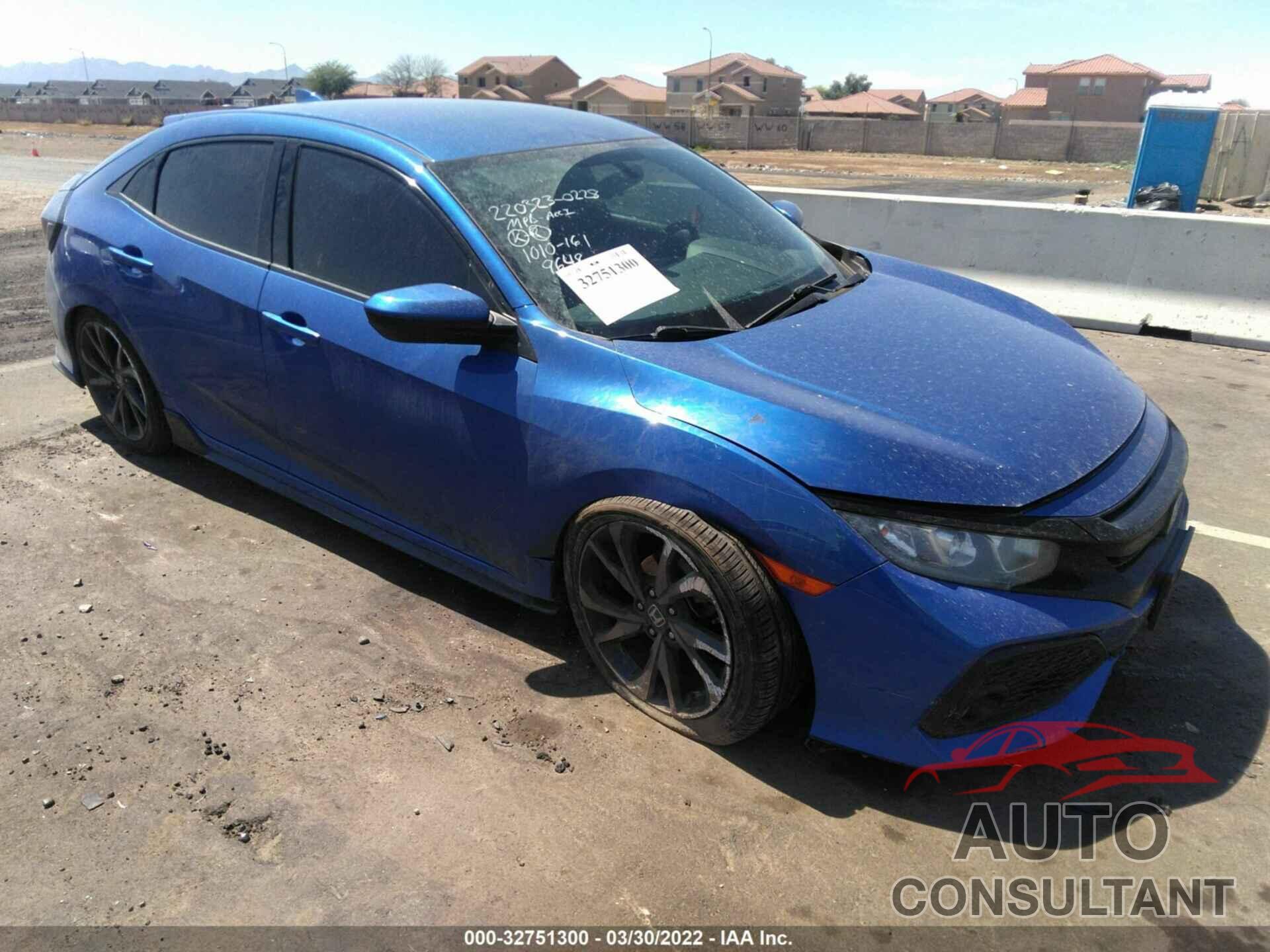 HONDA CIVIC HATCHBACK 2018 - SHHFK7H43JU229648