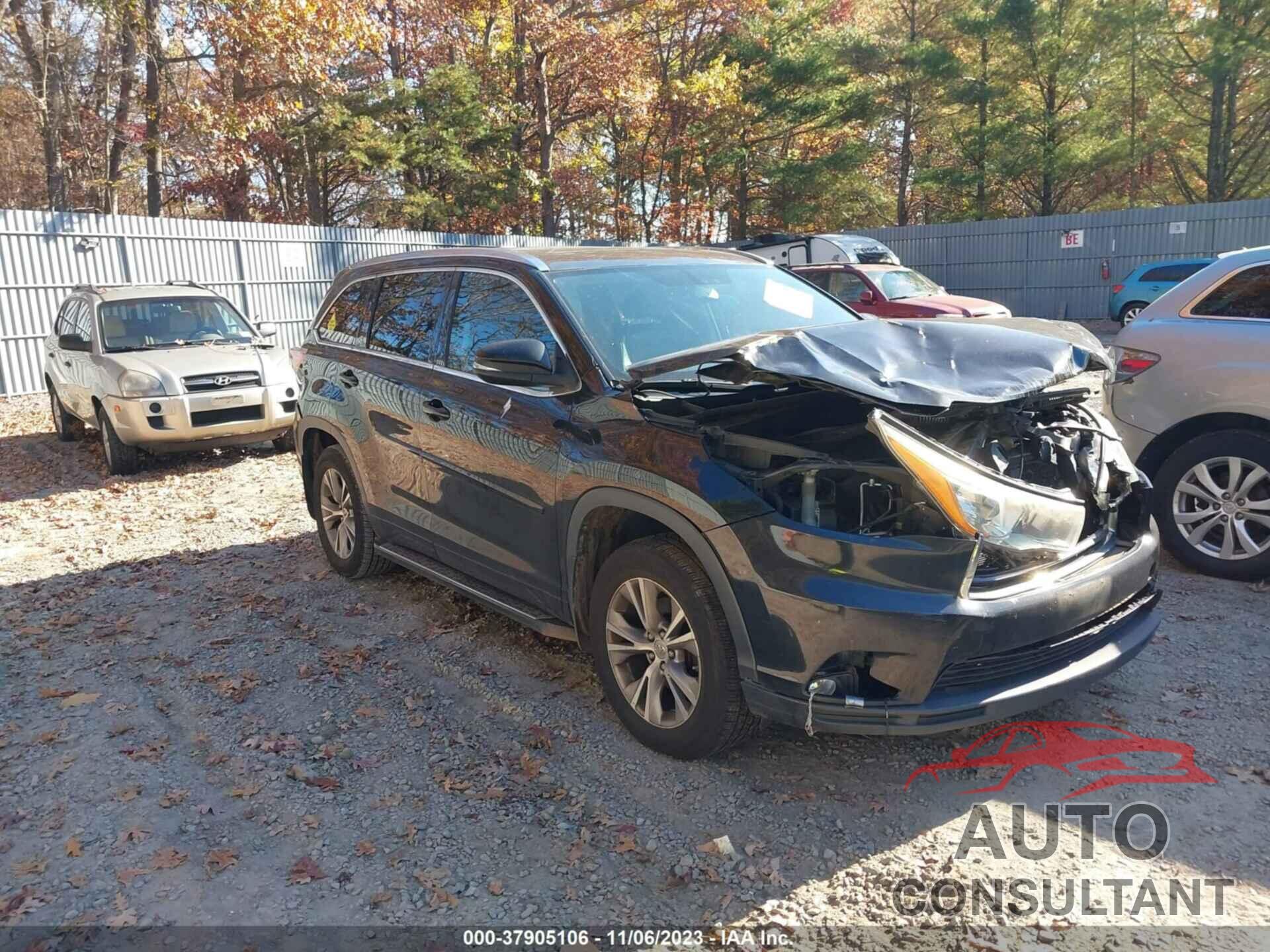 TOYOTA HIGHLANDER 2015 - 5TDJKRFH6FS126062