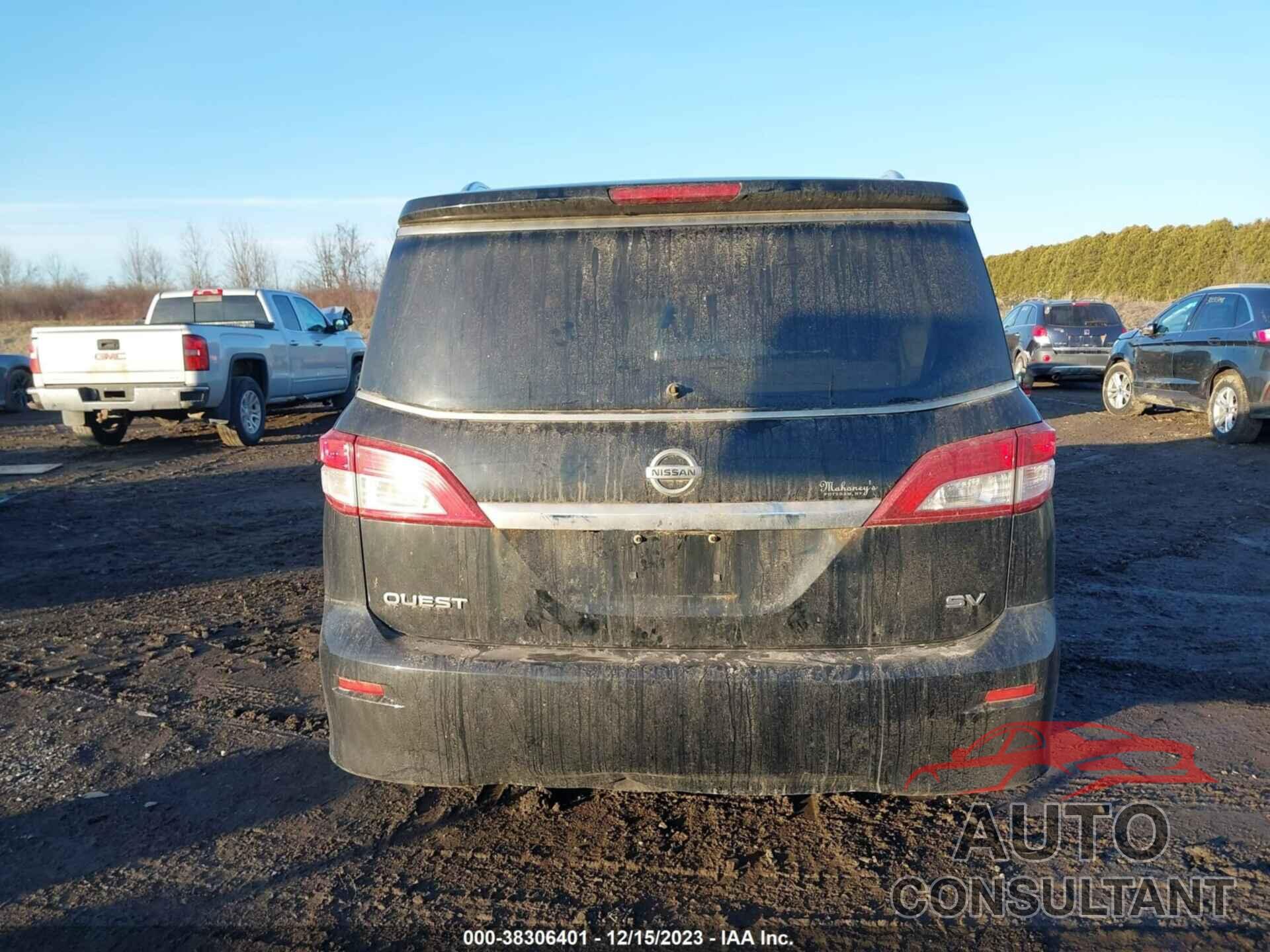 NISSAN QUEST 2016 - JN8AE2KP1G9150186