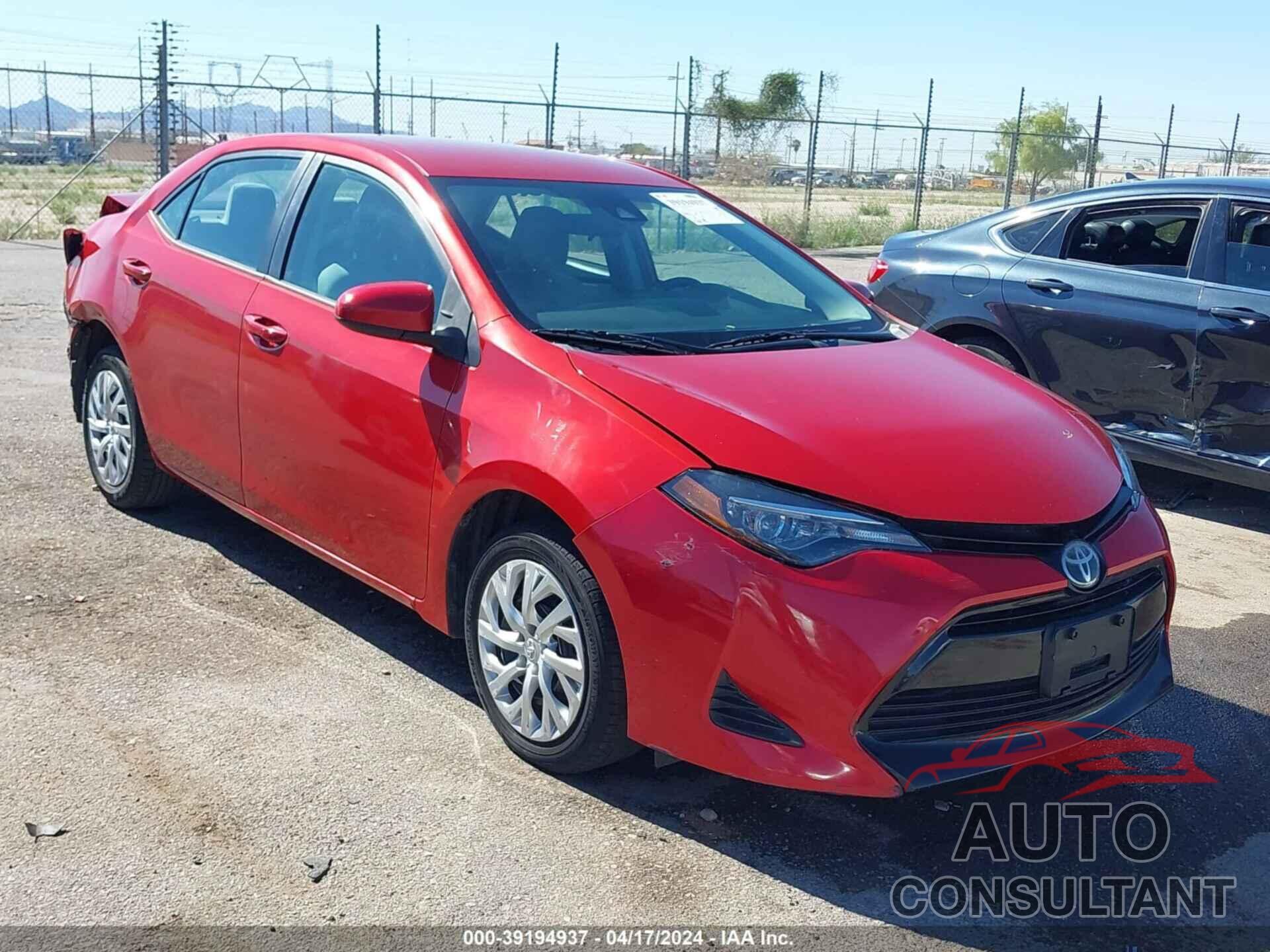 TOYOTA COROLLA 2019 - 5YFBURHE7KP923537