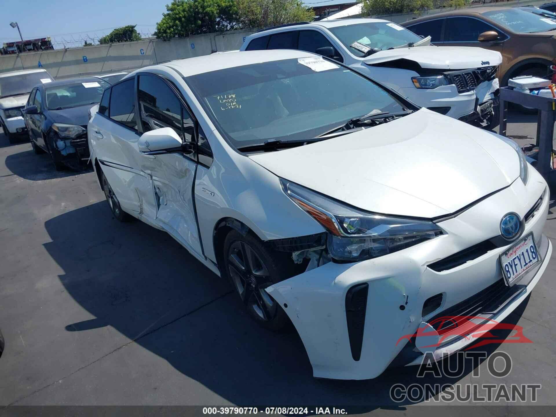 TOYOTA PRIUS 2020 - JTDKARFU9L3118328