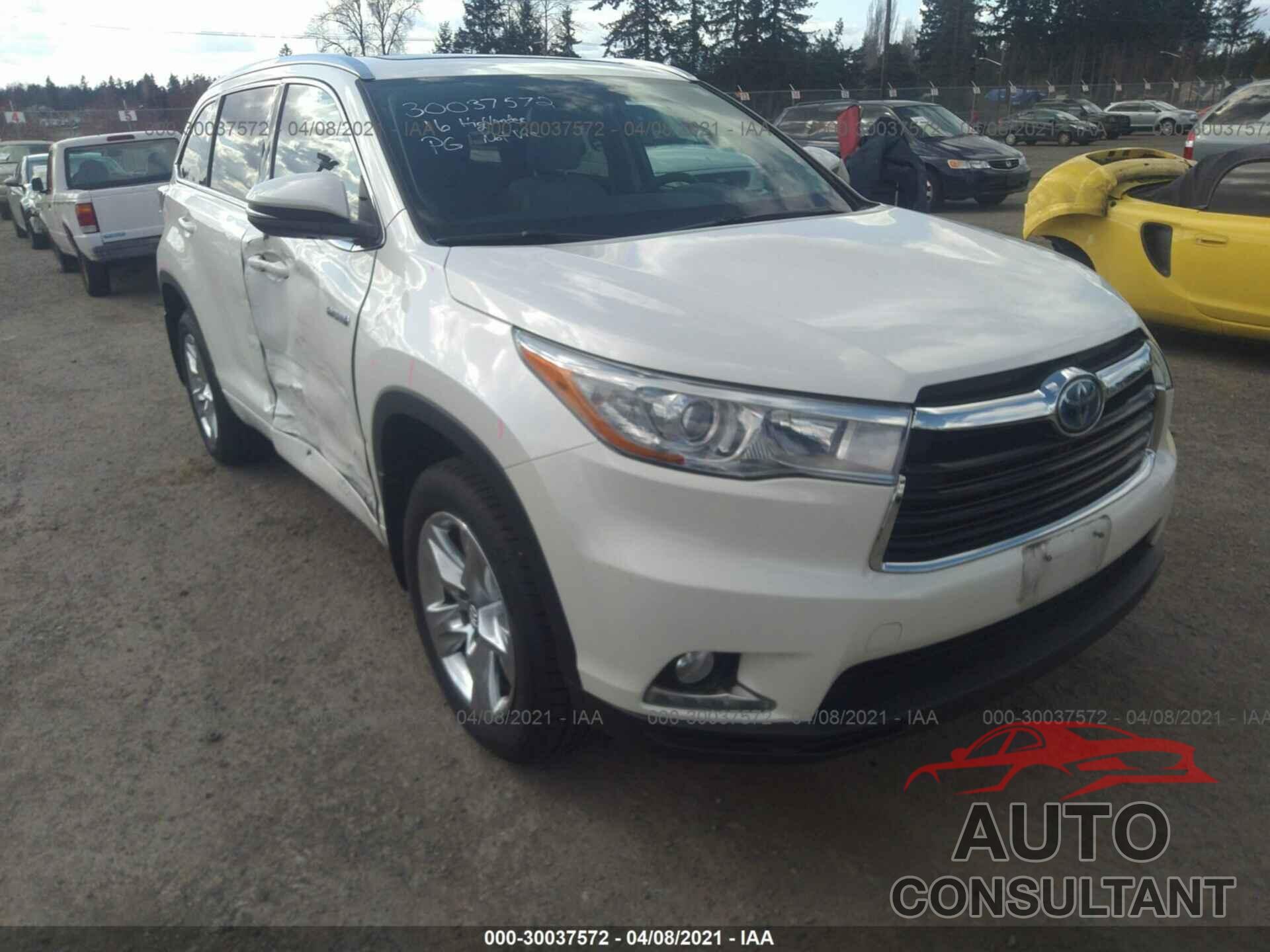 TOYOTA HIGHLANDER HYBRID 2016 - 5TDDCRFH0GS019651