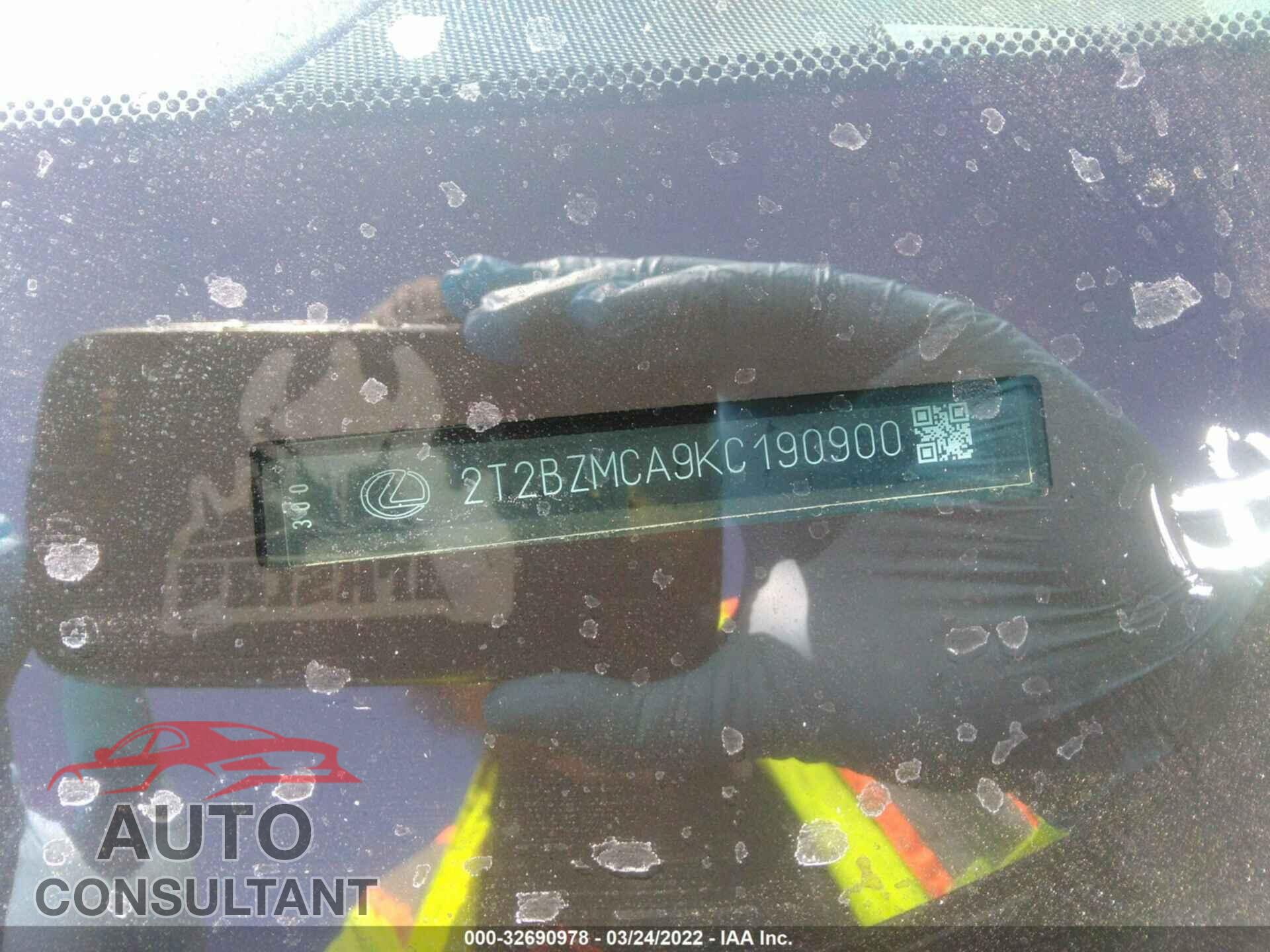 LEXUS RX 2019 - 2T2BZMCA9KC190900
