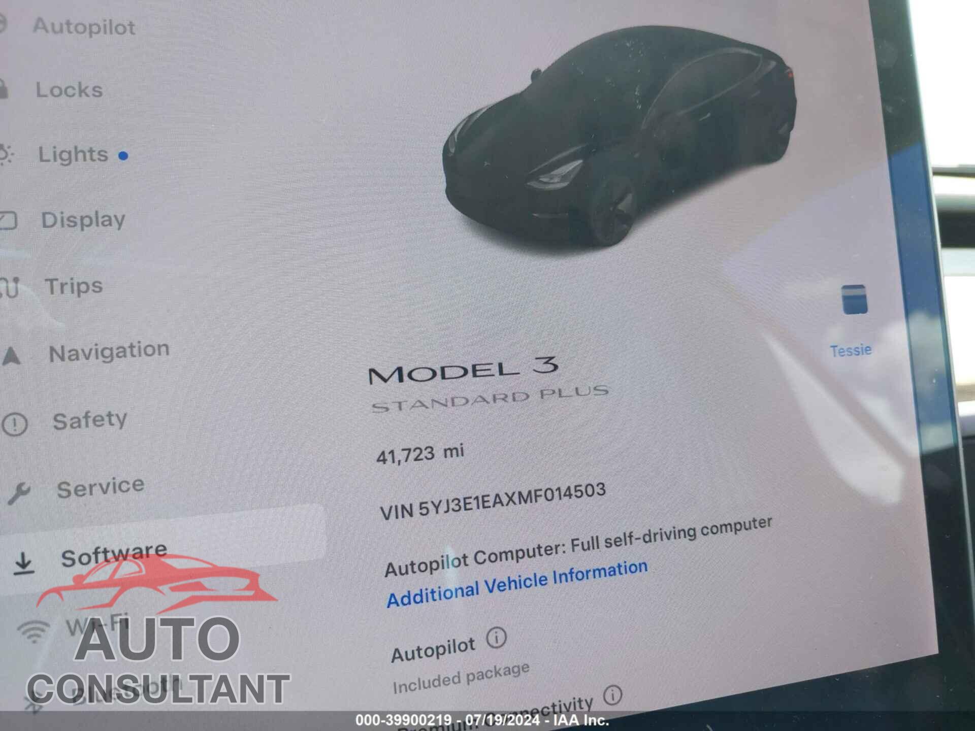 TESLA MODEL 3 2021 - 5YJ3E1EAXMF014503