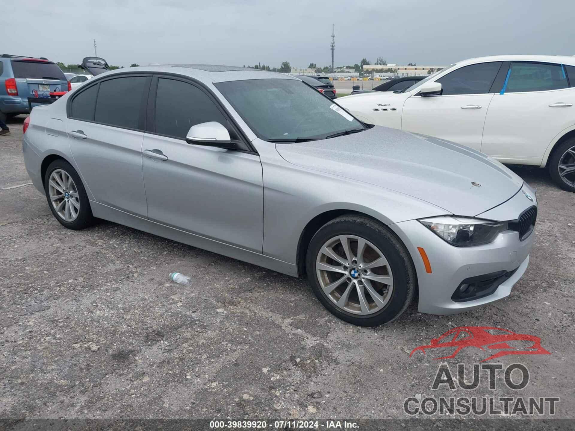 BMW 3 SERIES 2017 - WBA8E1G30HNU18998