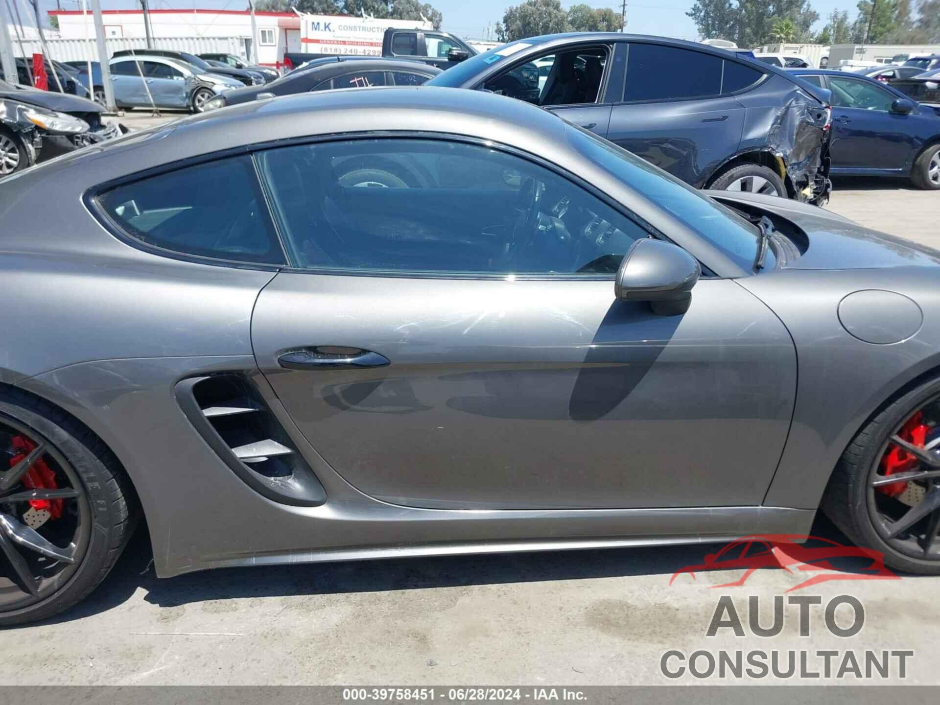 PORSCHE 718 CAYMAN 2019 - WP0AA2A8XKS260625