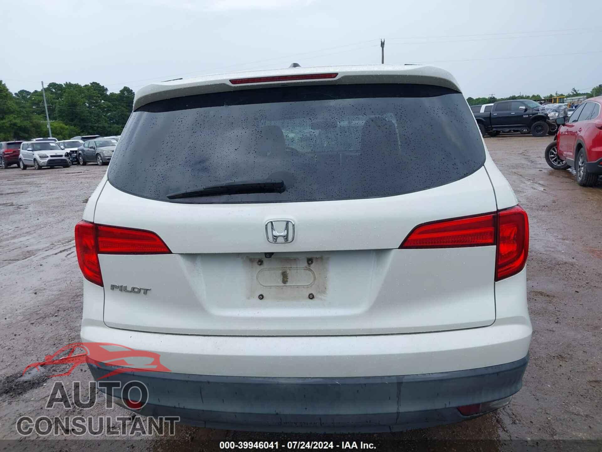 HONDA PILOT 2016 - 5FNYF5H77GB050437