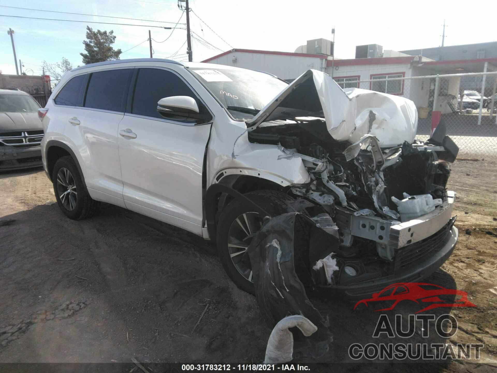 TOYOTA HIGHLANDER 2016 - 5TDKKRFH2GS177371