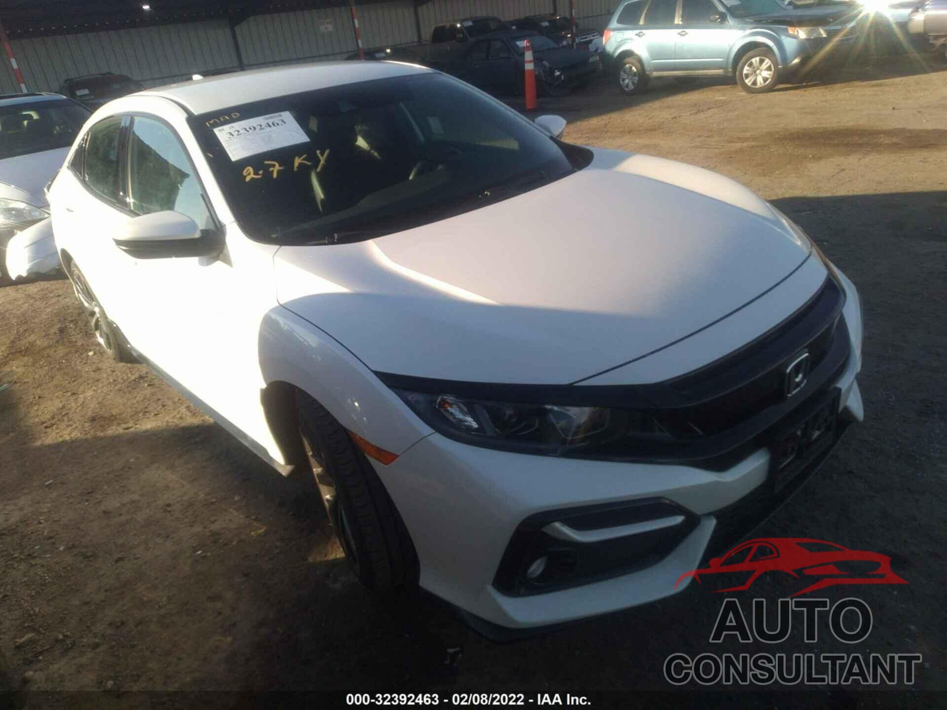 HONDA CIVIC HATCHBACK 2021 - SHHFK7H45MU403501