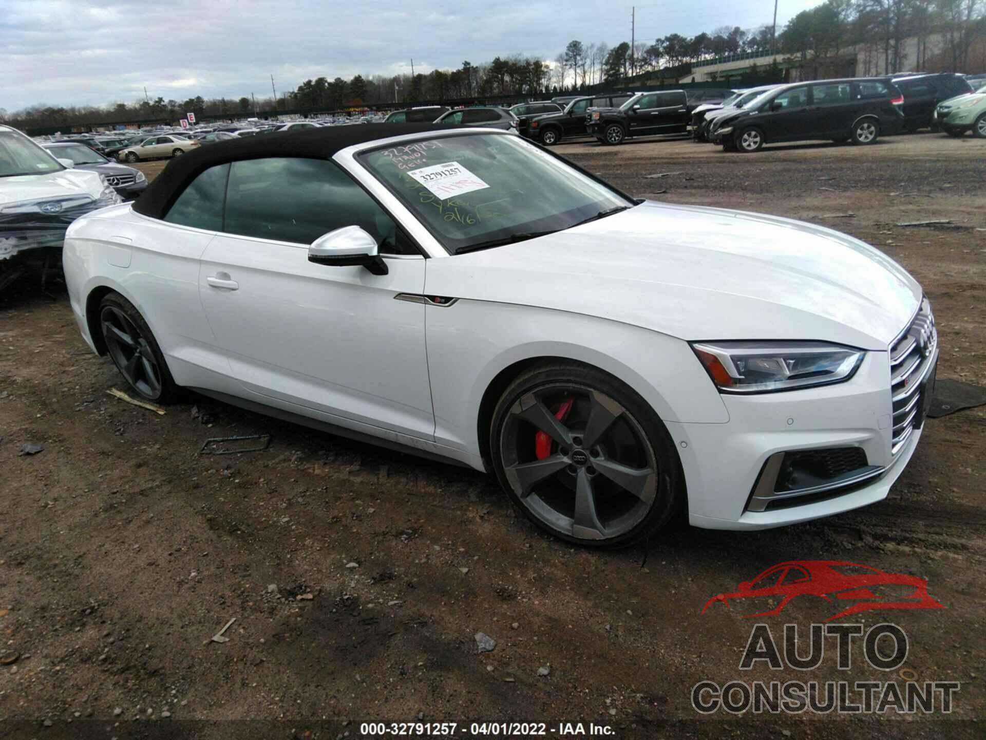 AUDI S5 CABRIOLET 2019 - WAU24GF56KN010754