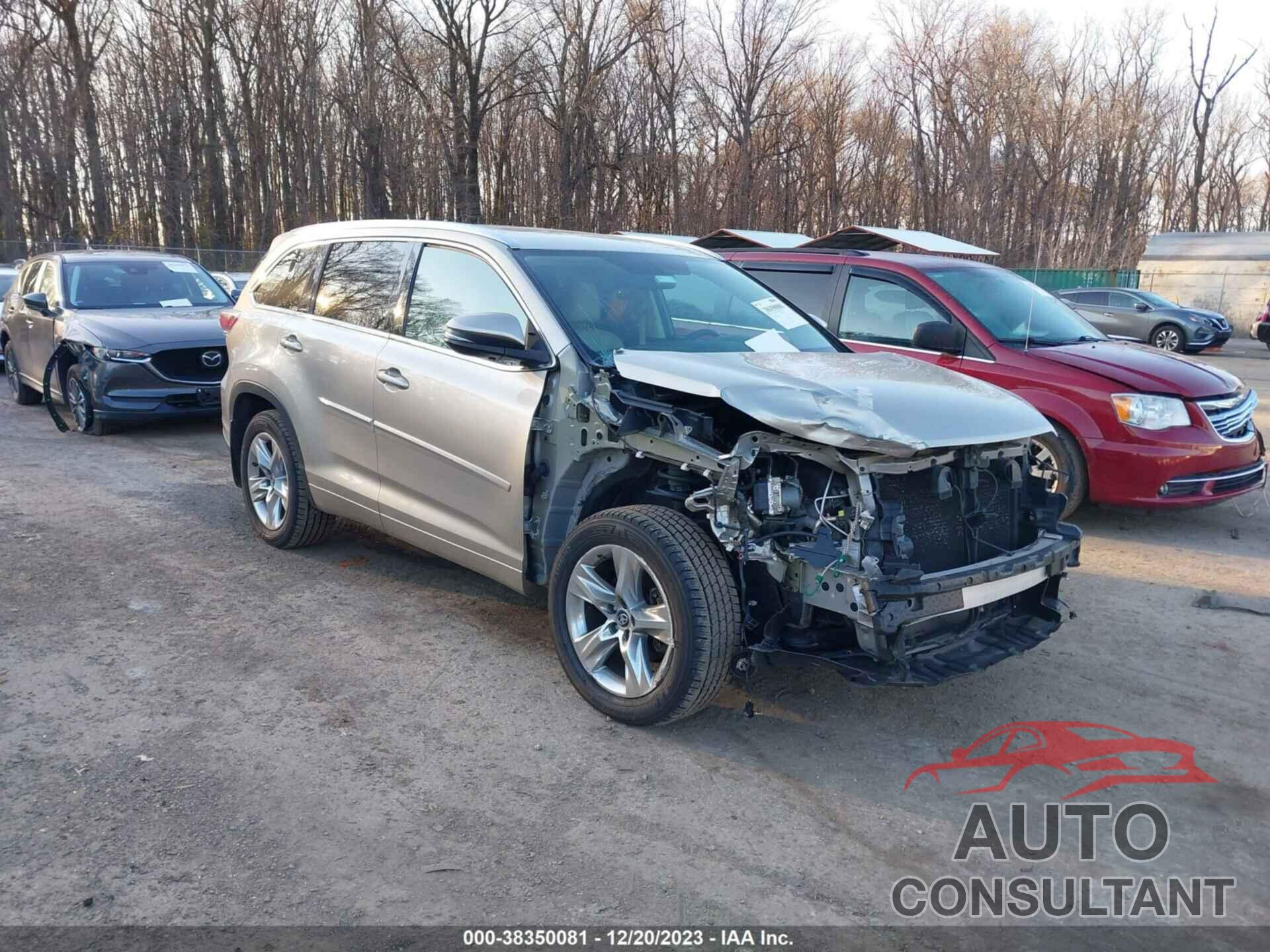 TOYOTA HIGHLANDER 2016 - 5TDDKRFH8GS282554