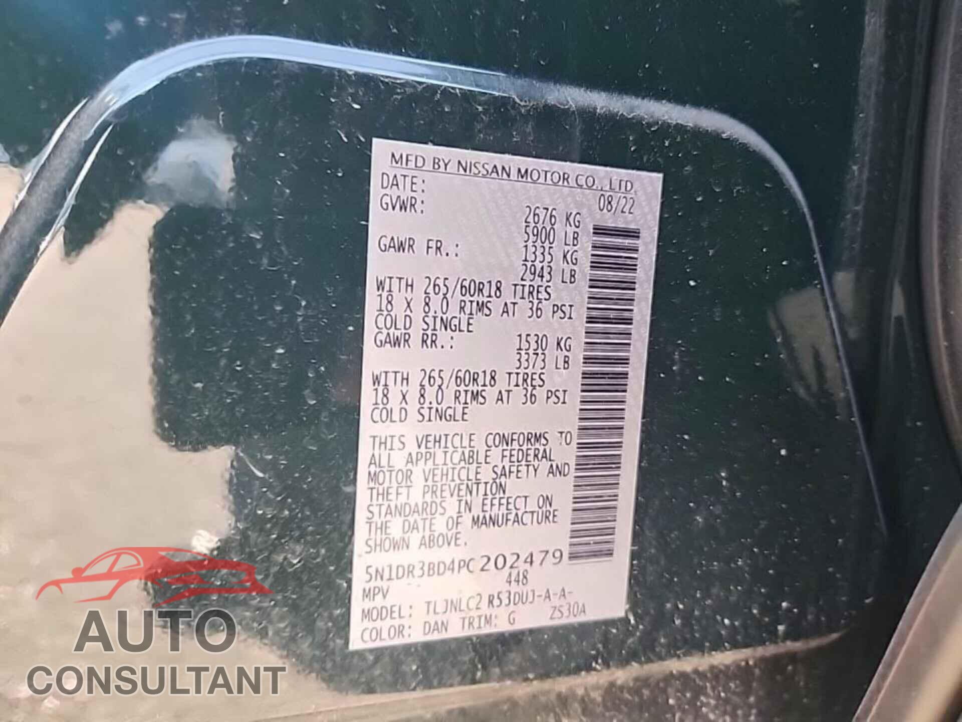 NISSAN PATHFINDER 2023 - 5N1DR3BD4PC202479
