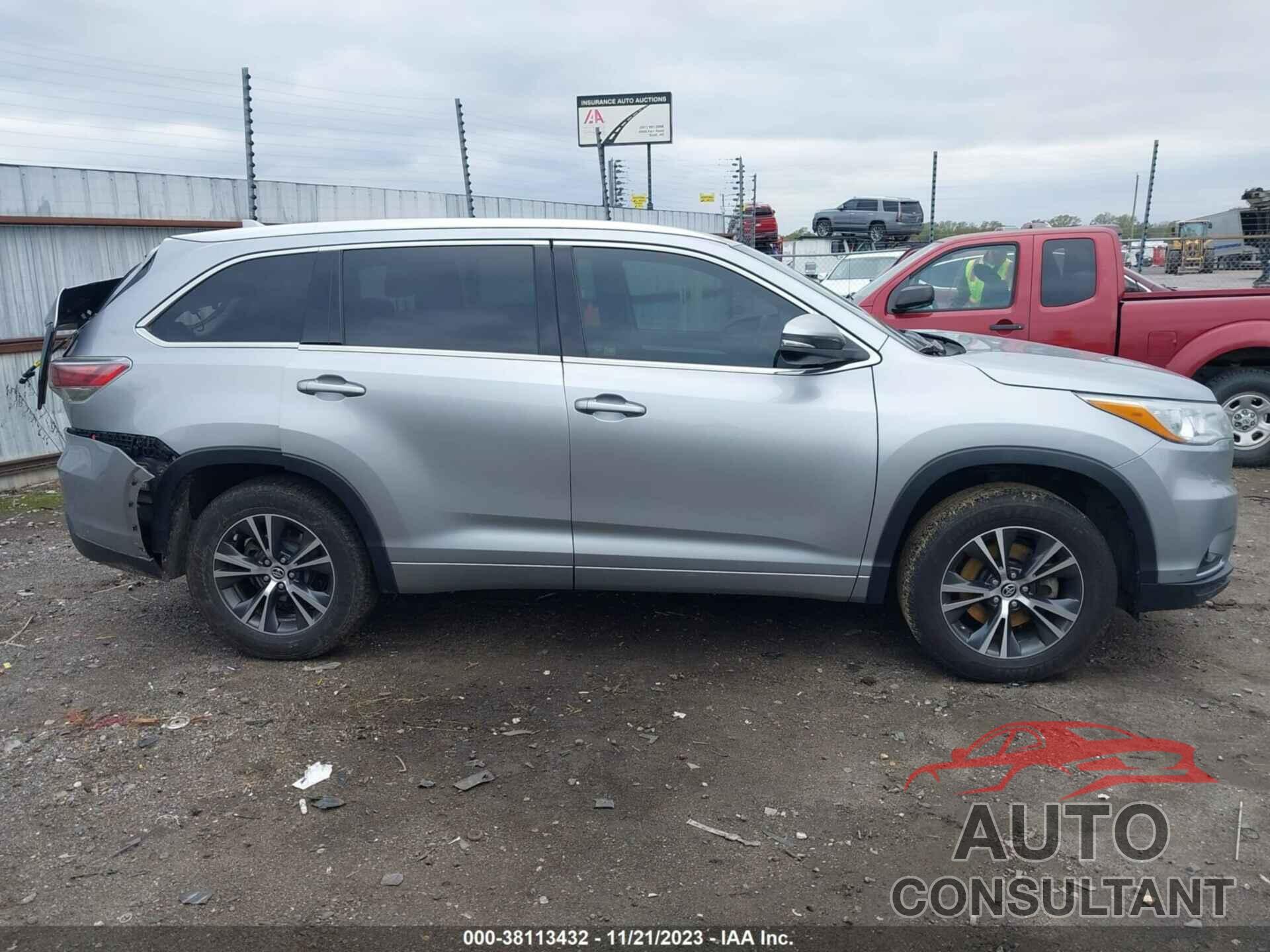 TOYOTA HIGHLANDER 2016 - 5TDKKRFH6GS139805