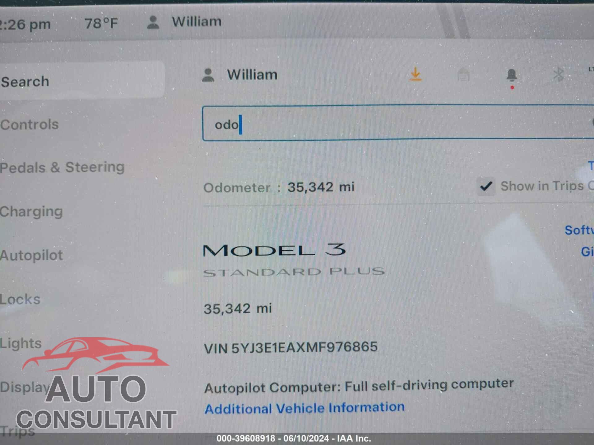 TESLA MODEL 3 2021 - 5YJ3E1EAXMF976865