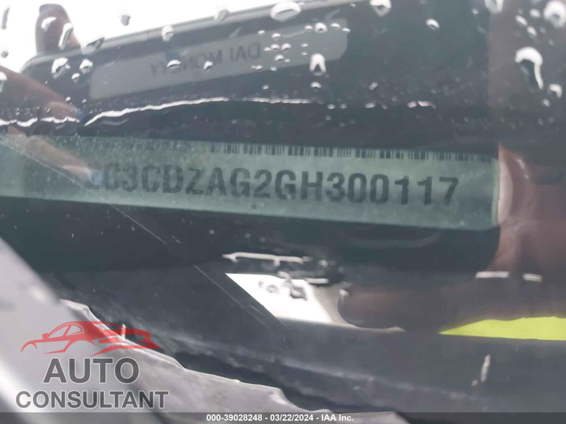 DODGE CHALLENGER 2016 - 2C3CDZAG2GH300117