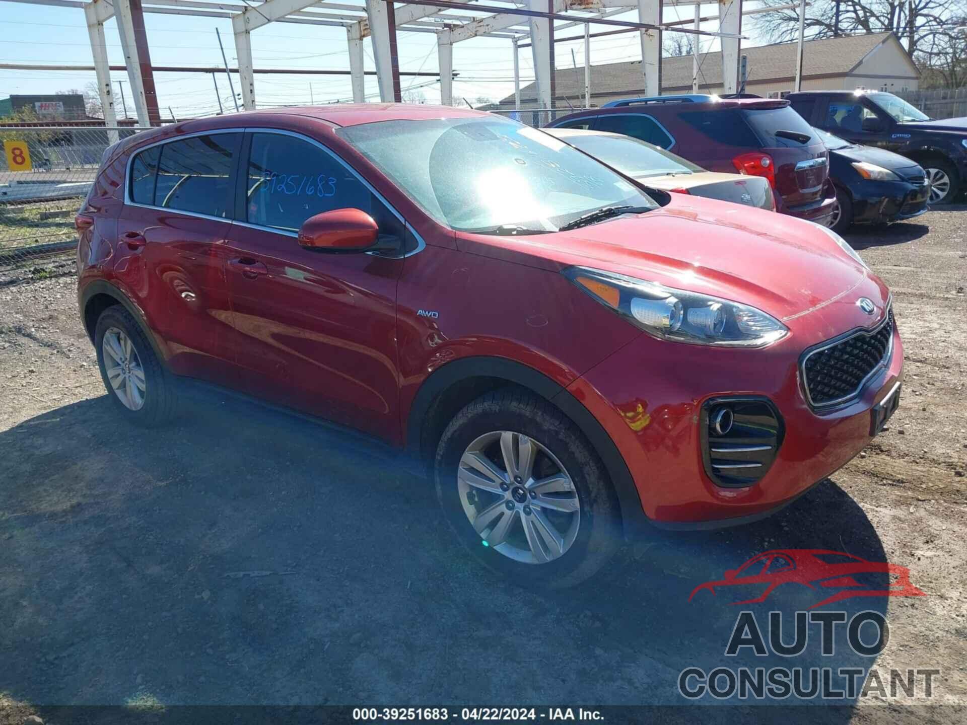 KIA SPORTAGE 2019 - KNDPMCAC4K7601211