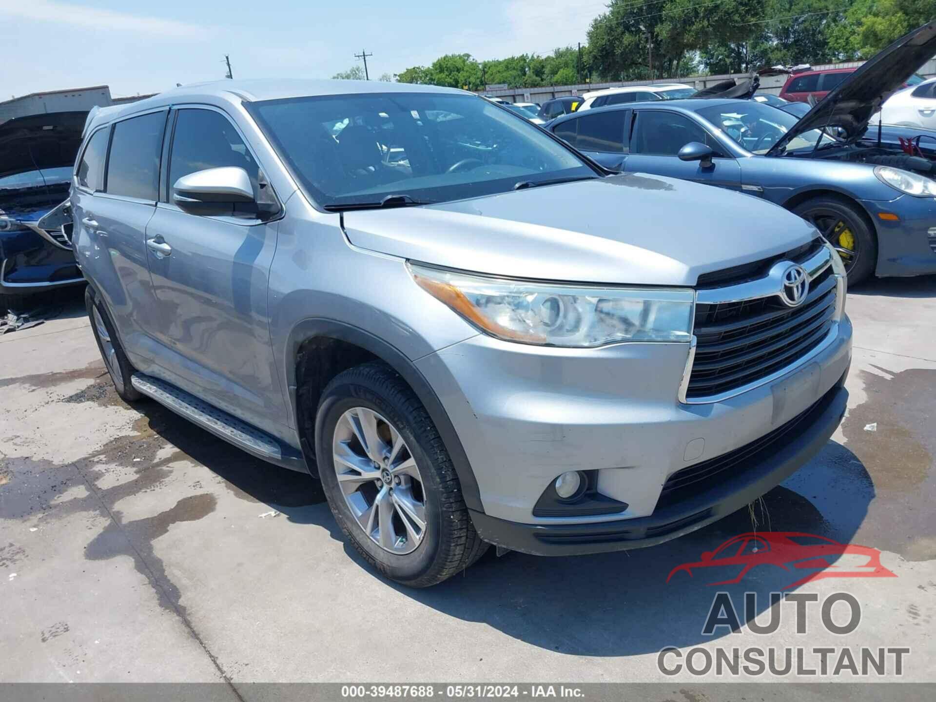 TOYOTA HIGHLANDER 2016 - 5TDZKRFH2GS184836