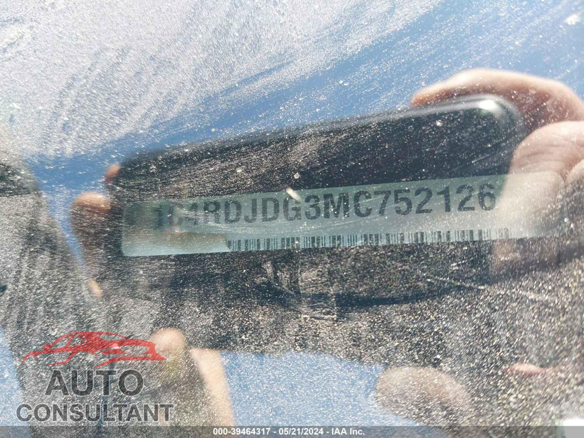 DODGE DURANGO 2021 - 1C4RDJDG3MC752126