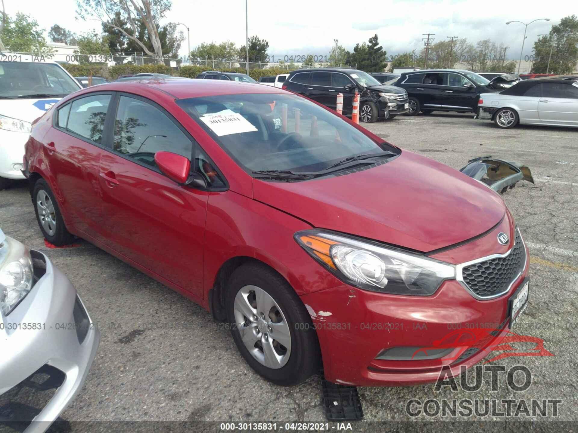 KIA FORTE 2016 - KNAFK4A64G5612484