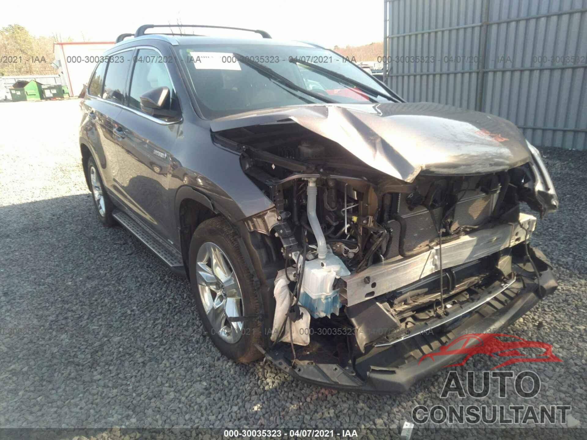 TOYOTA HIGHLANDER 2018 - 5TDDGRFH6JS042833