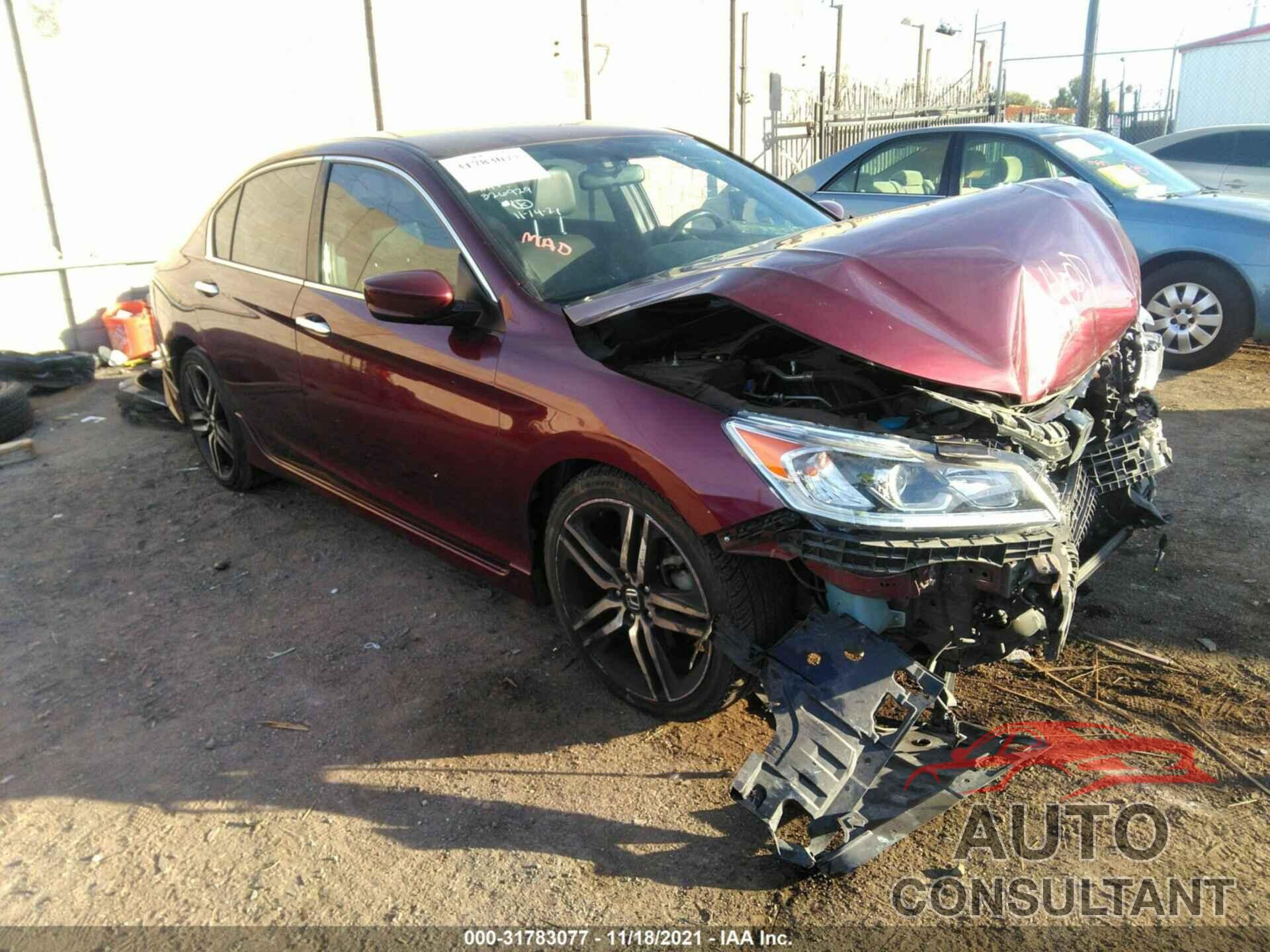 HONDA ACCORD SEDAN 2016 - 1HGCR2F54GA109455