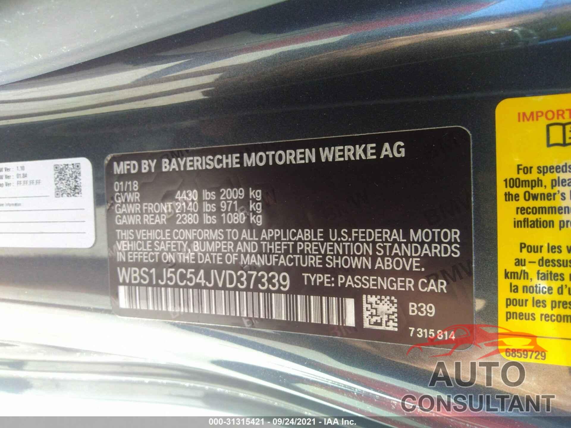 BMW M2 2018 - WBS1J5C54JVD37339
