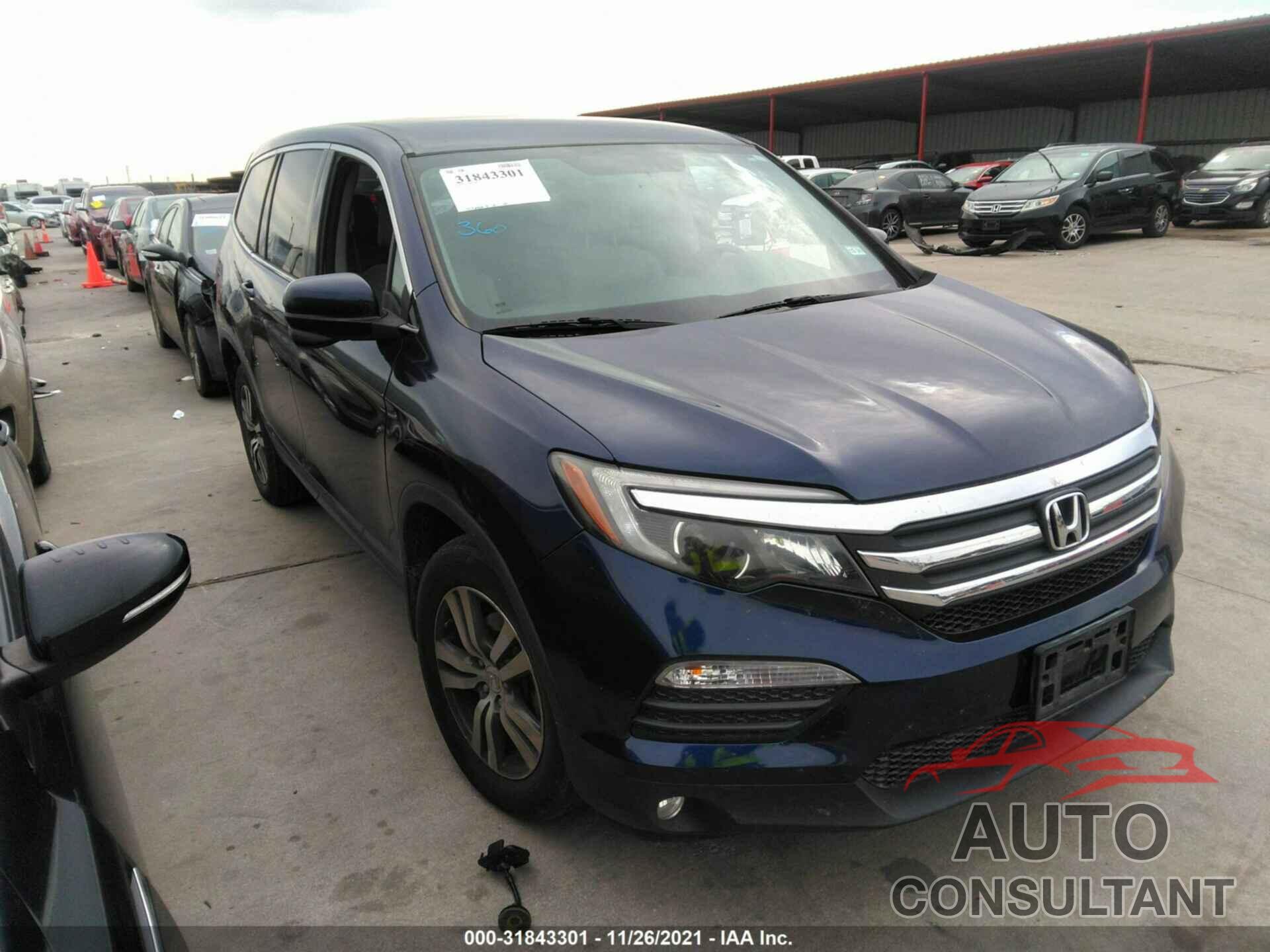 HONDA PILOT 2016 - 5FNYF5H34GB007817