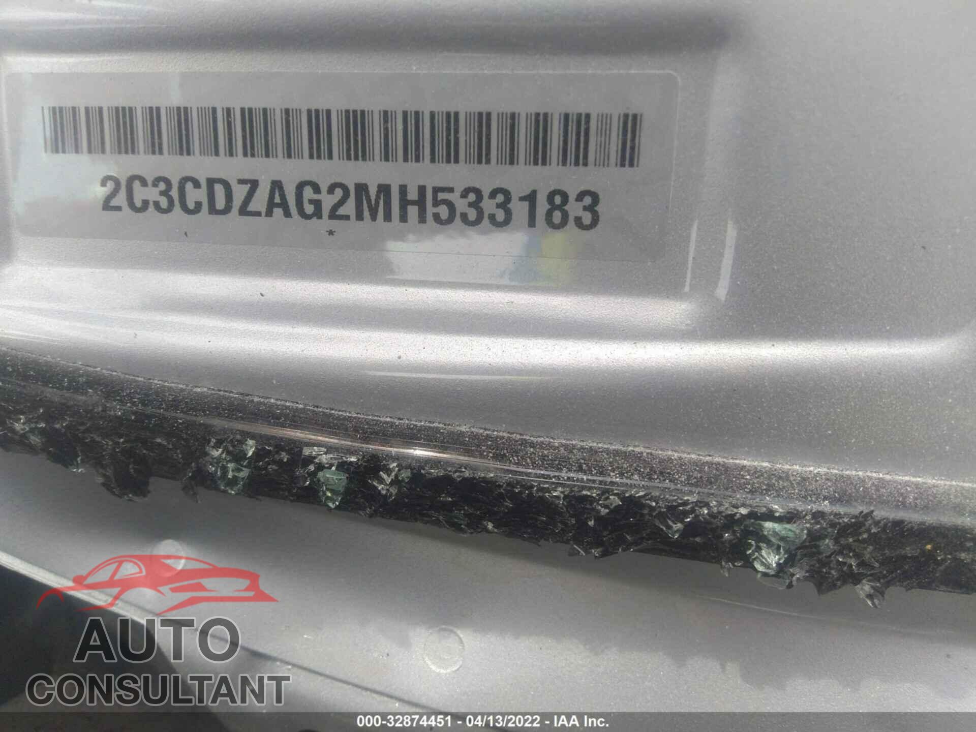 DODGE CHALLENGER 2021 - 2C3CDZAG2MH533183