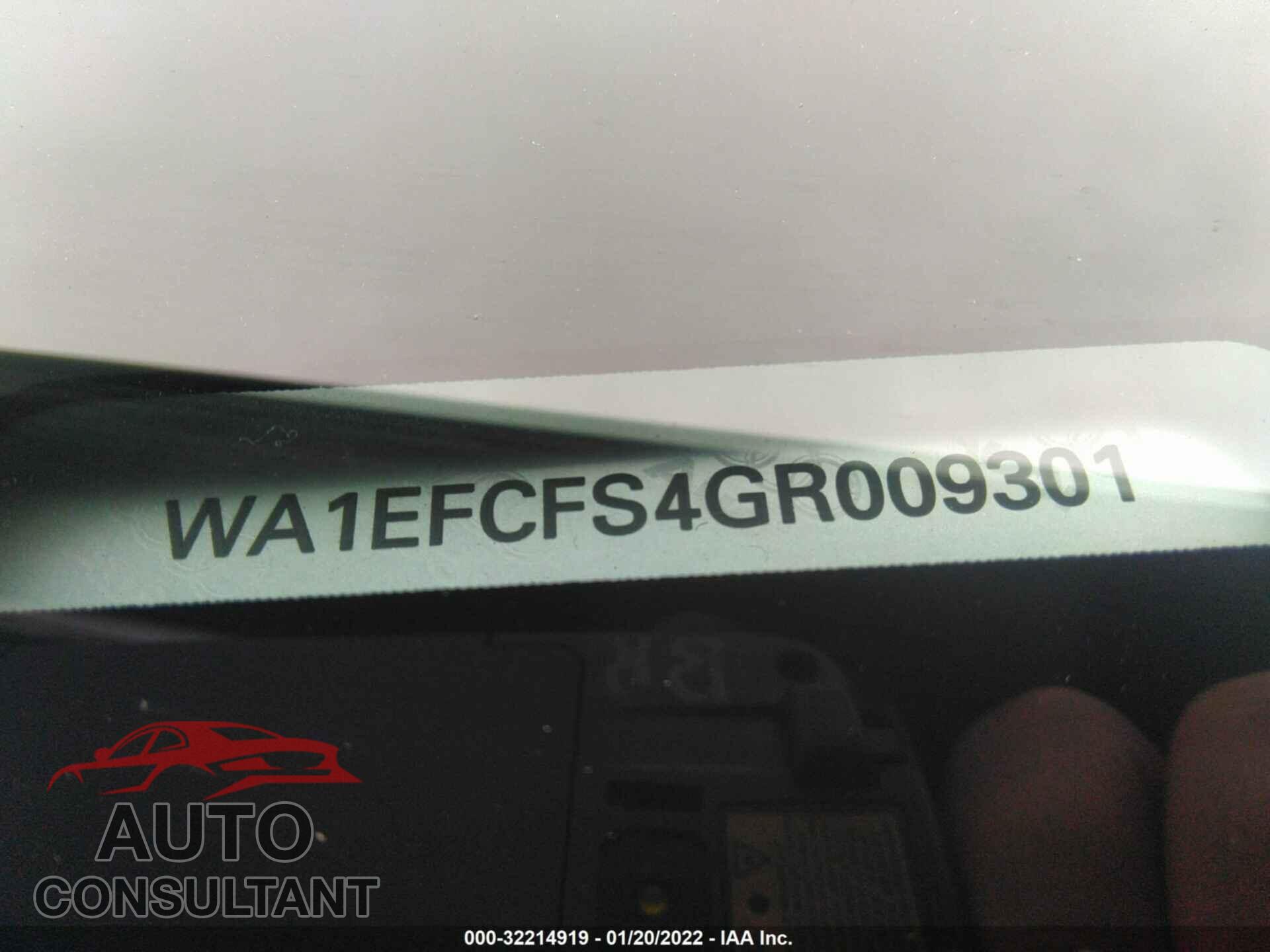 AUDI Q3 2016 - WA1EFCFS4GR009301
