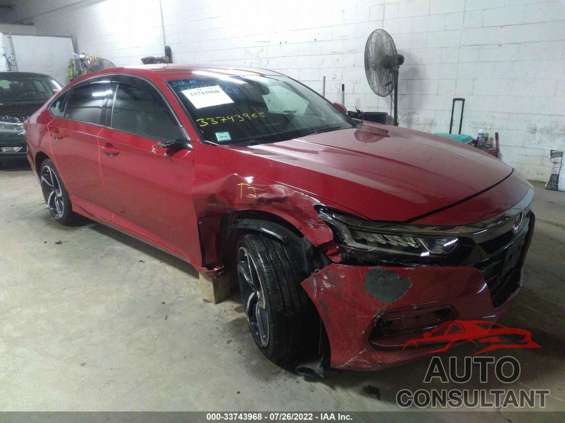 HONDA ACCORD SEDAN 2018 - 1HGCV1F38JA236219