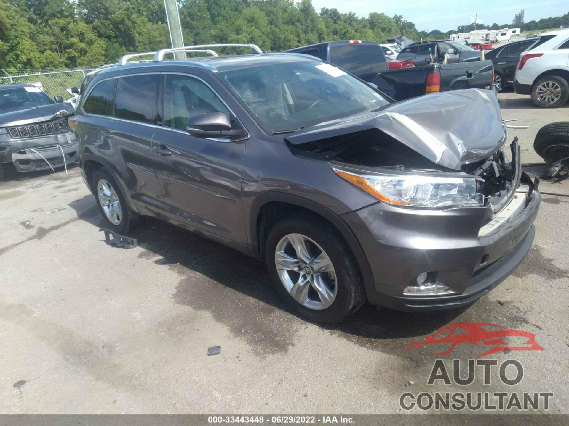 TOYOTA HIGHLANDER 2016 - 5TDYKRFH3GS168446