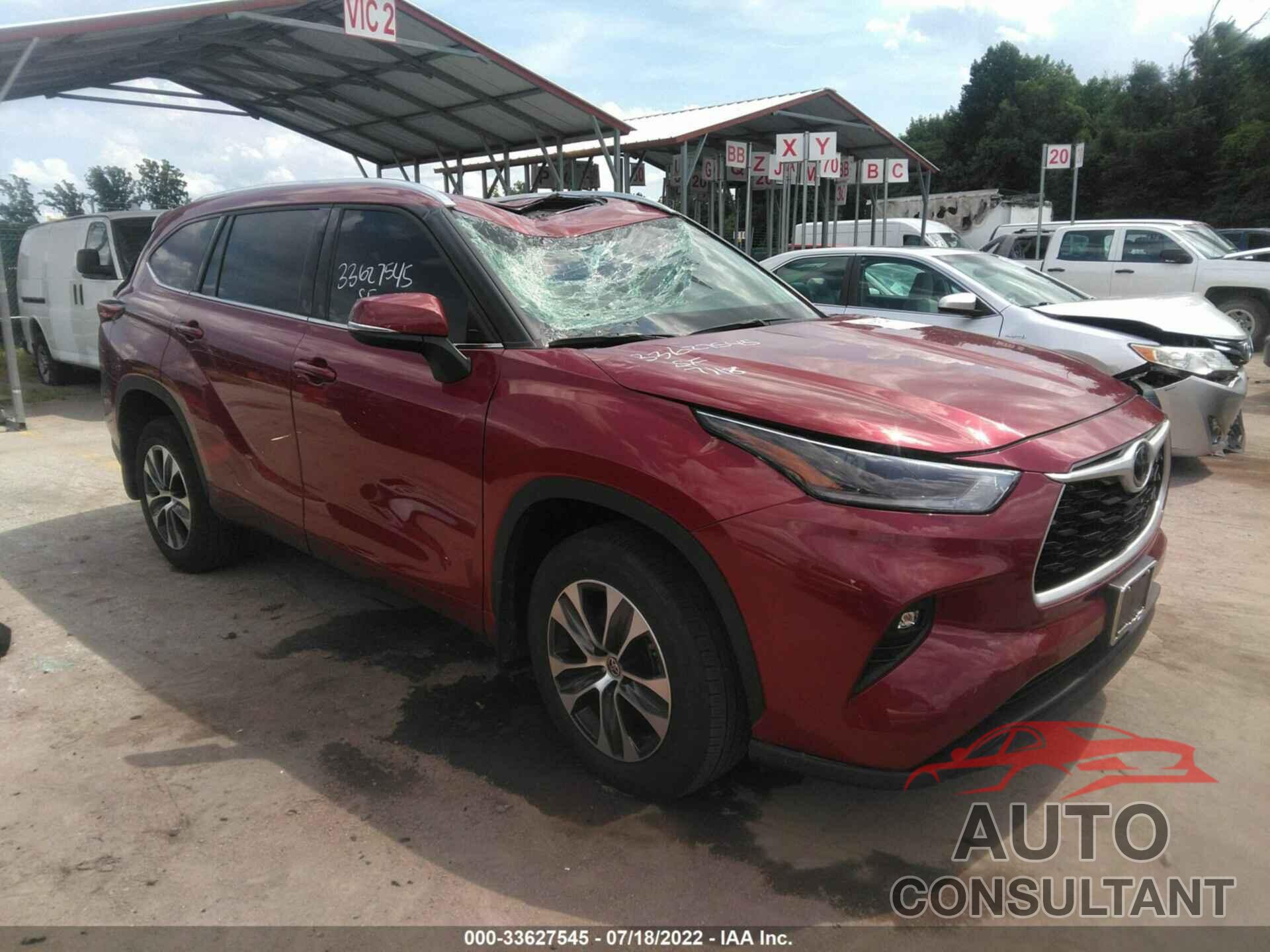 TOYOTA HIGHLANDER 2021 - 5TDGZRBH8MS541439