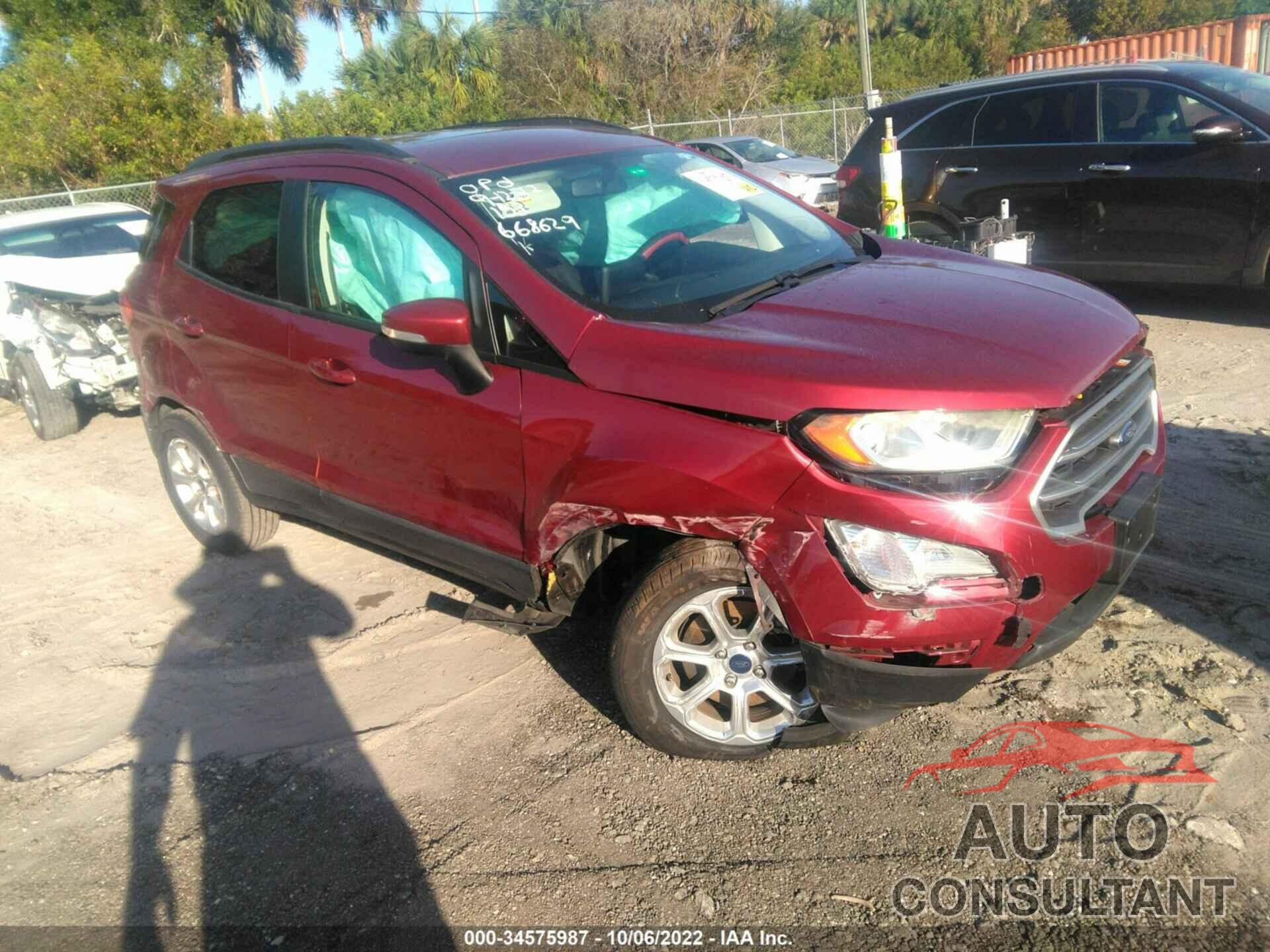 FORD ECOSPORT 2019 - MAJ3S2GE2KC261870