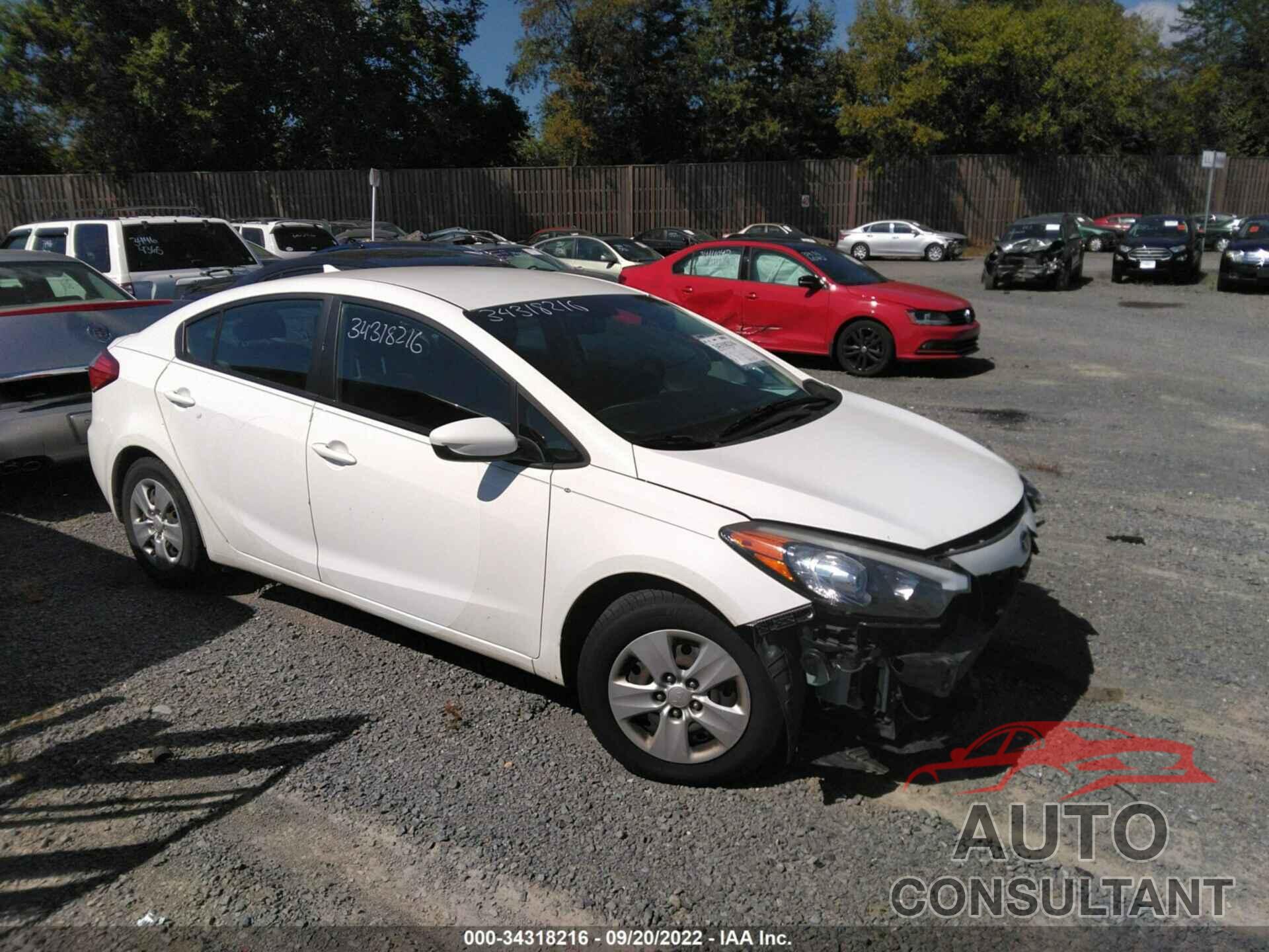 KIA FORTE 2016 - KNAFK4A61G5494104