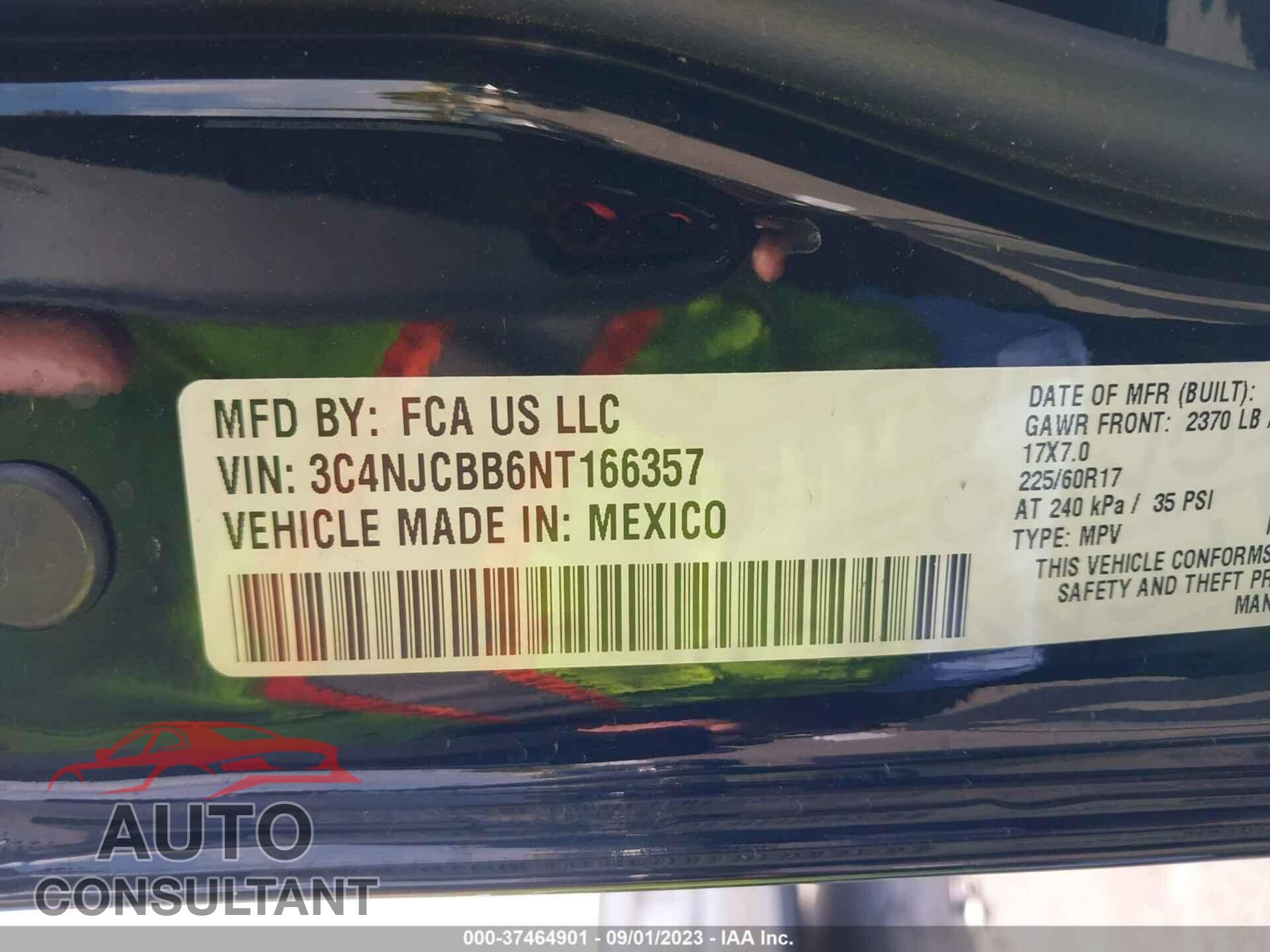 JEEP COMPASS 2022 - 3C4NJCBB6NT166357