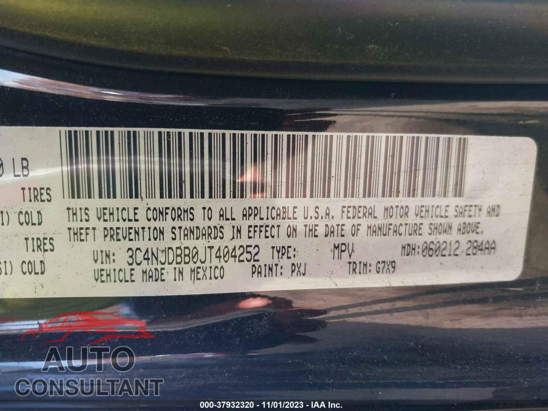 JEEP COMPASS 2018 - 3C4NJDBB0JT404252
