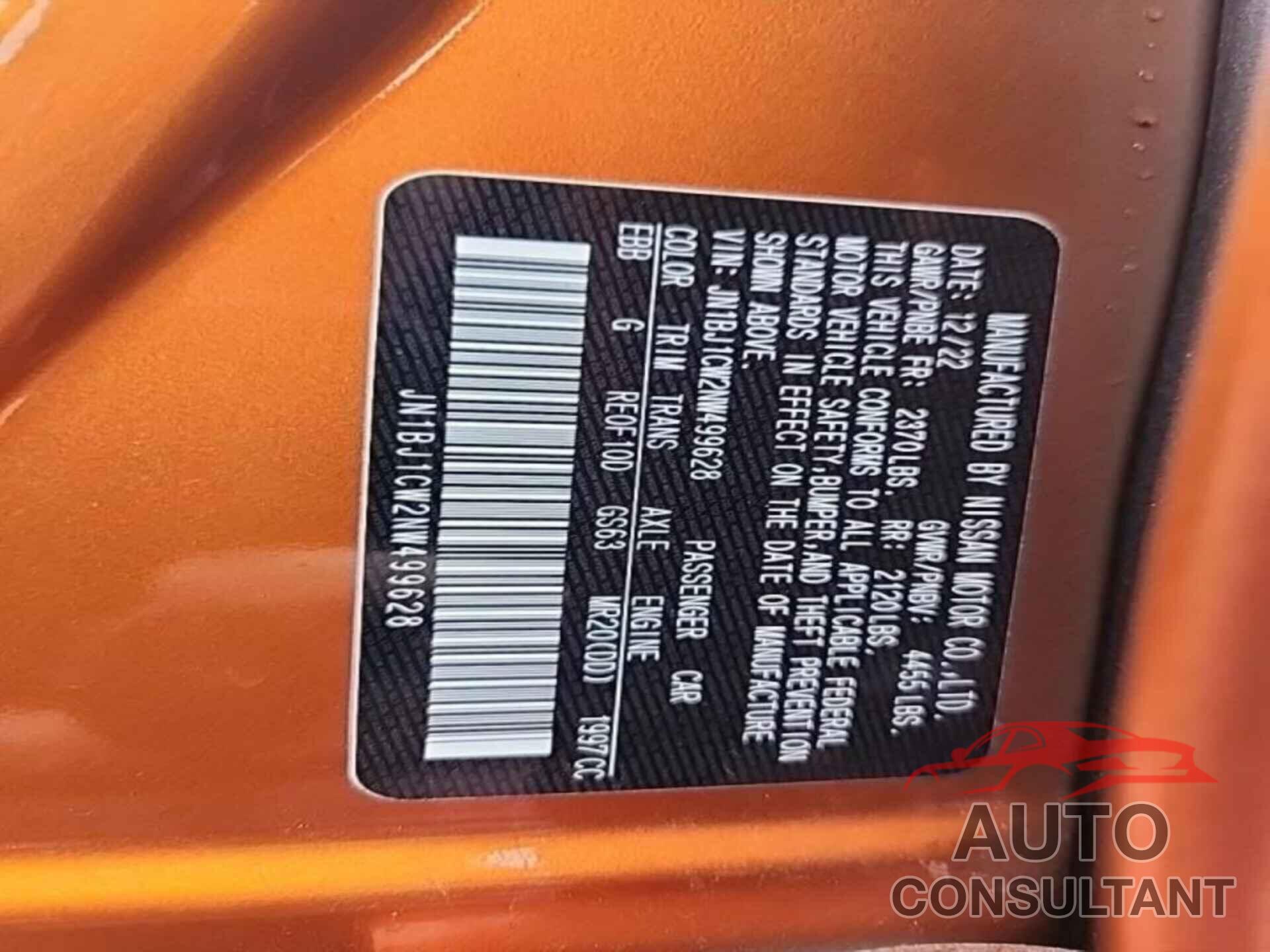 NISSAN ROGUE SPORT 2022 - JN1BJ1CW2NW499628