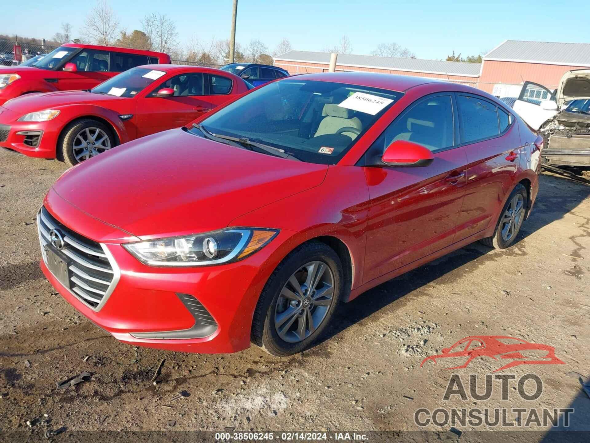 HYUNDAI ELANTRA 2017 - 5NPD84LF4HH170815