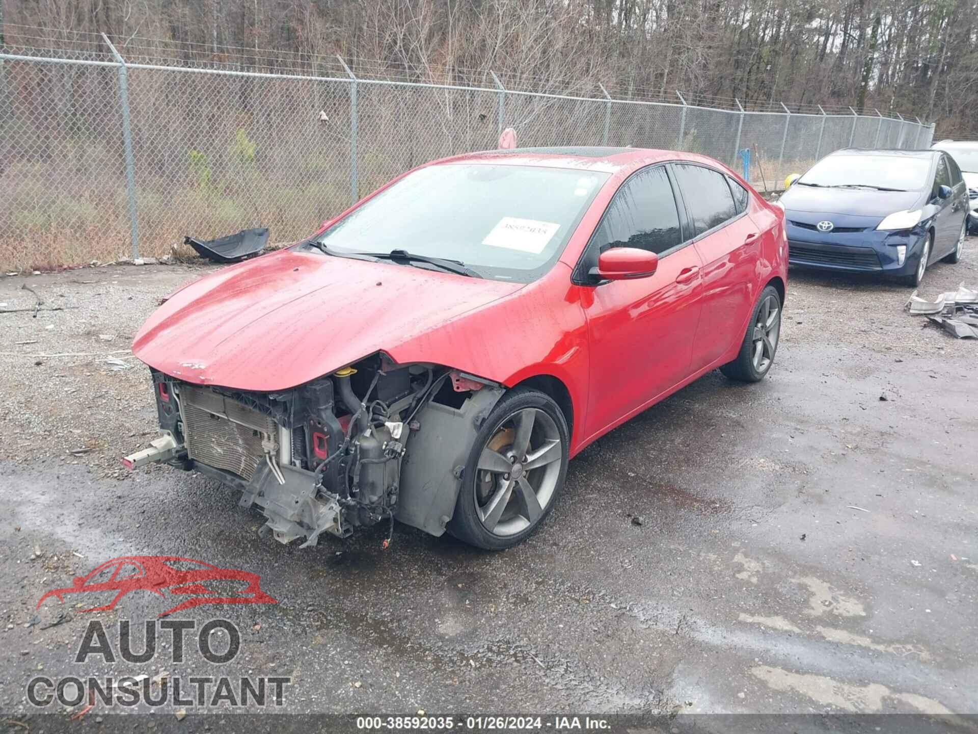 DODGE DART 2016 - 1C3CDFEB2GD538933