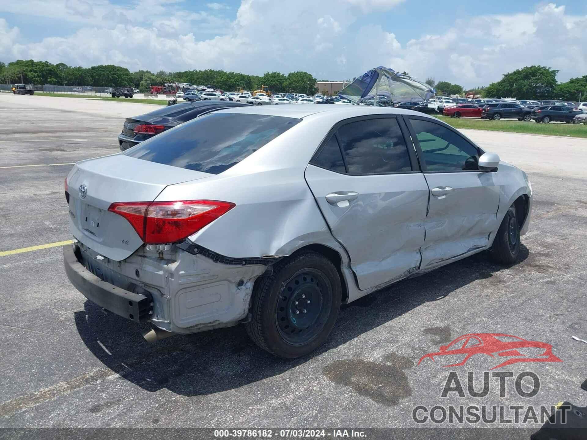 TOYOTA COROLLA 2019 - 2T1BURHE9KC222160