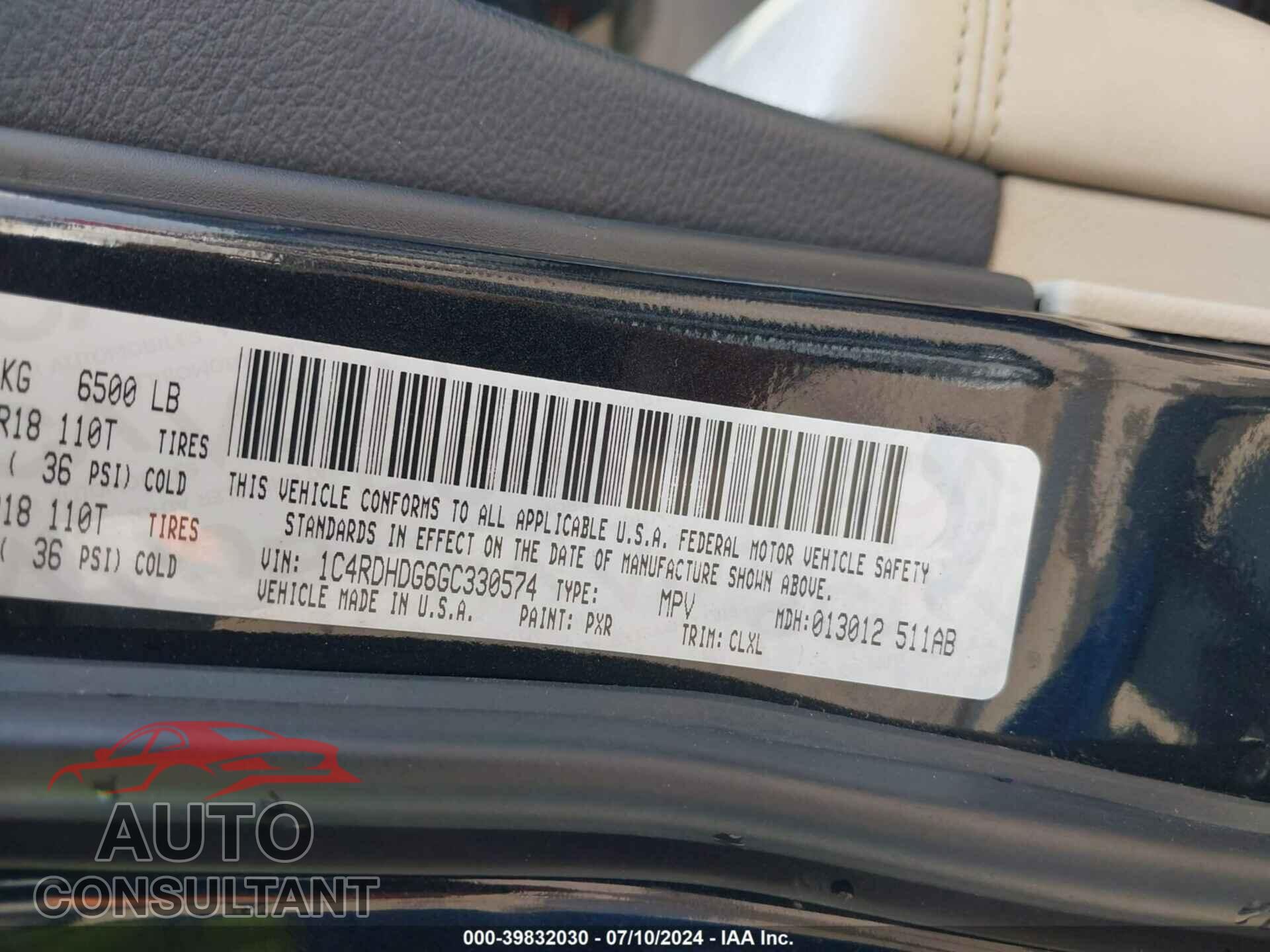 DODGE DURANGO 2016 - 1C4RDHDG6GC330574