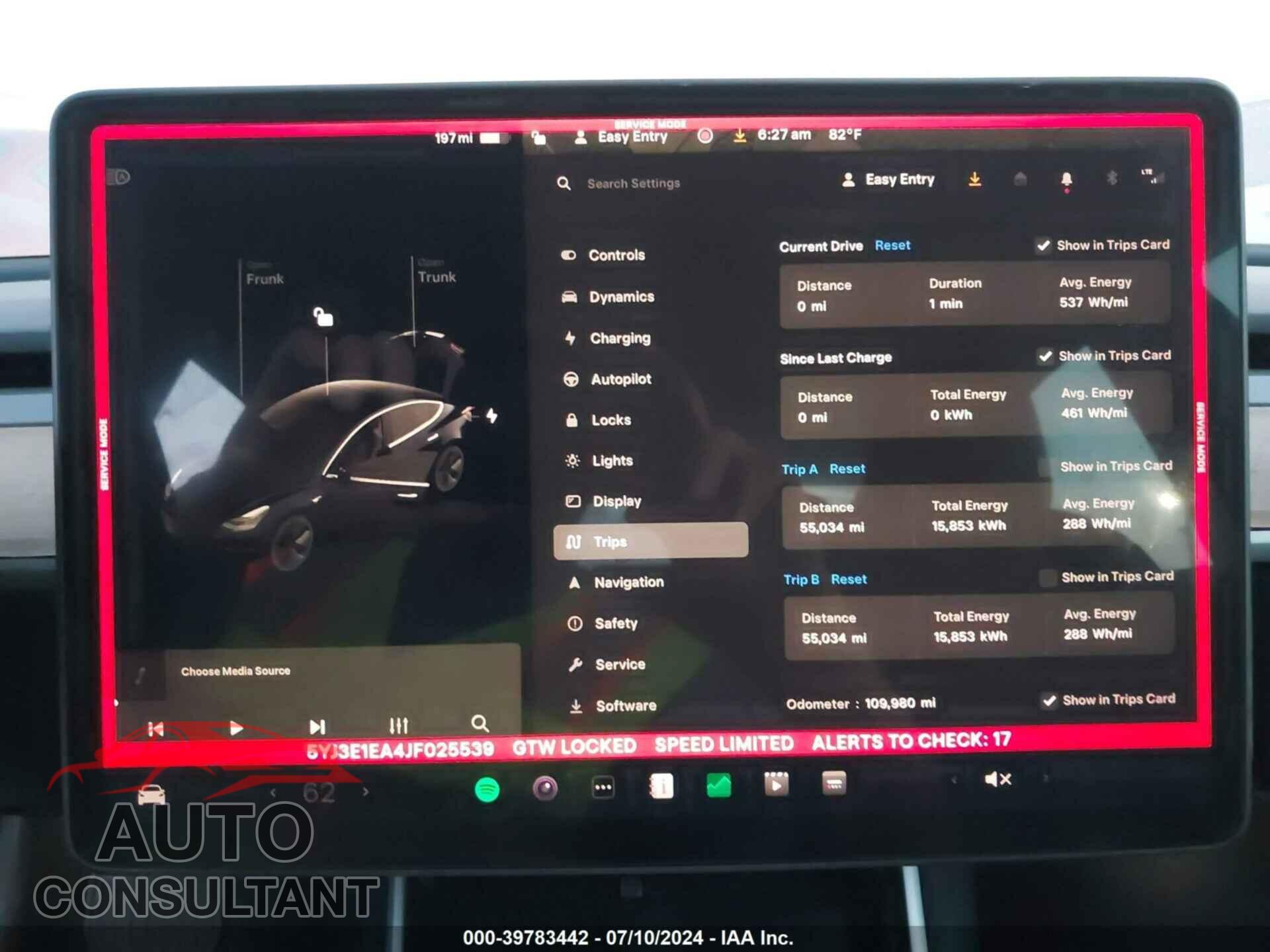 TESLA MODEL 3 2018 - 5YJ3E1EA4JF025539