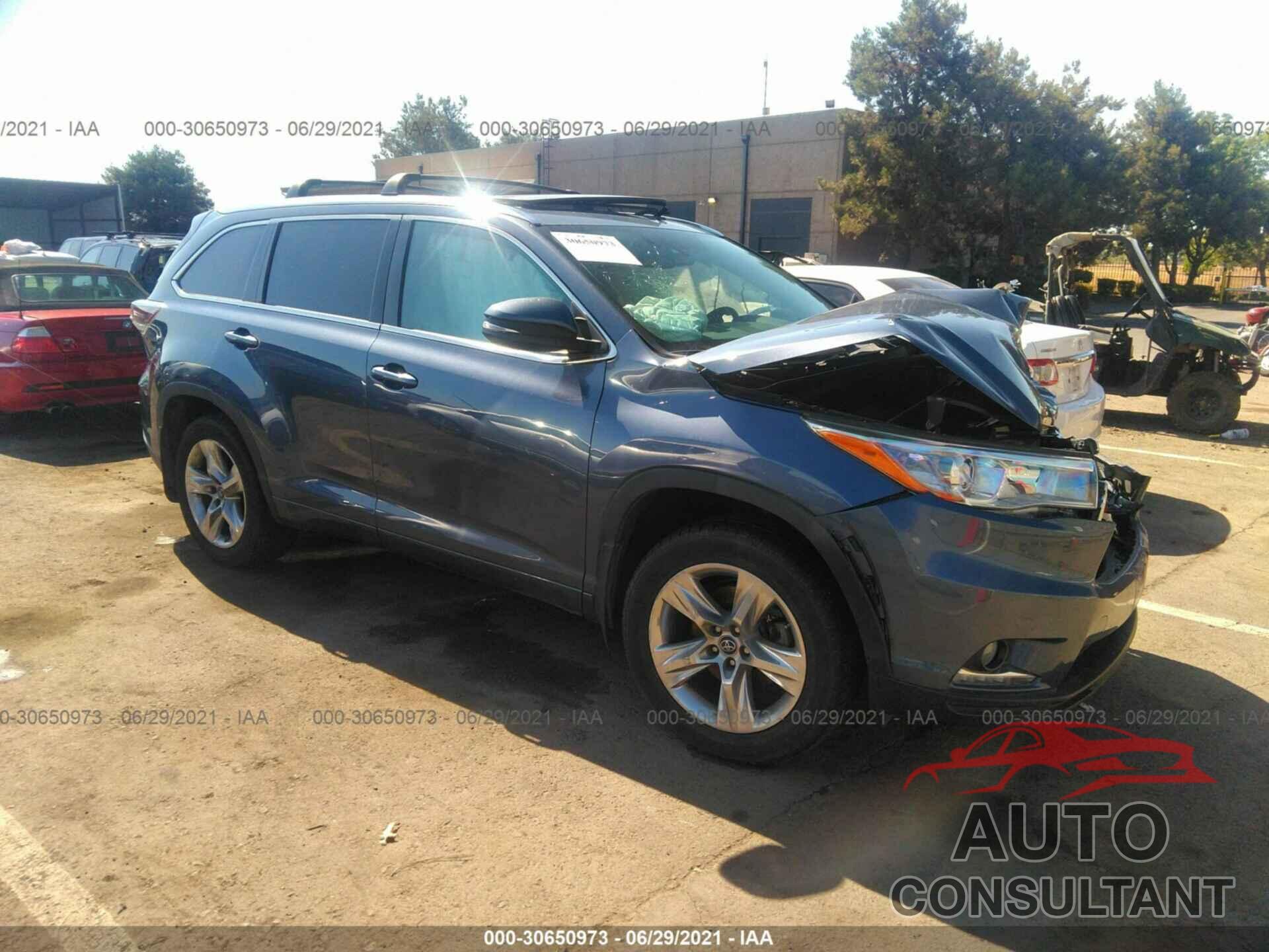 TOYOTA HIGHLANDER 2016 - 5TDDKRFH8GS317576